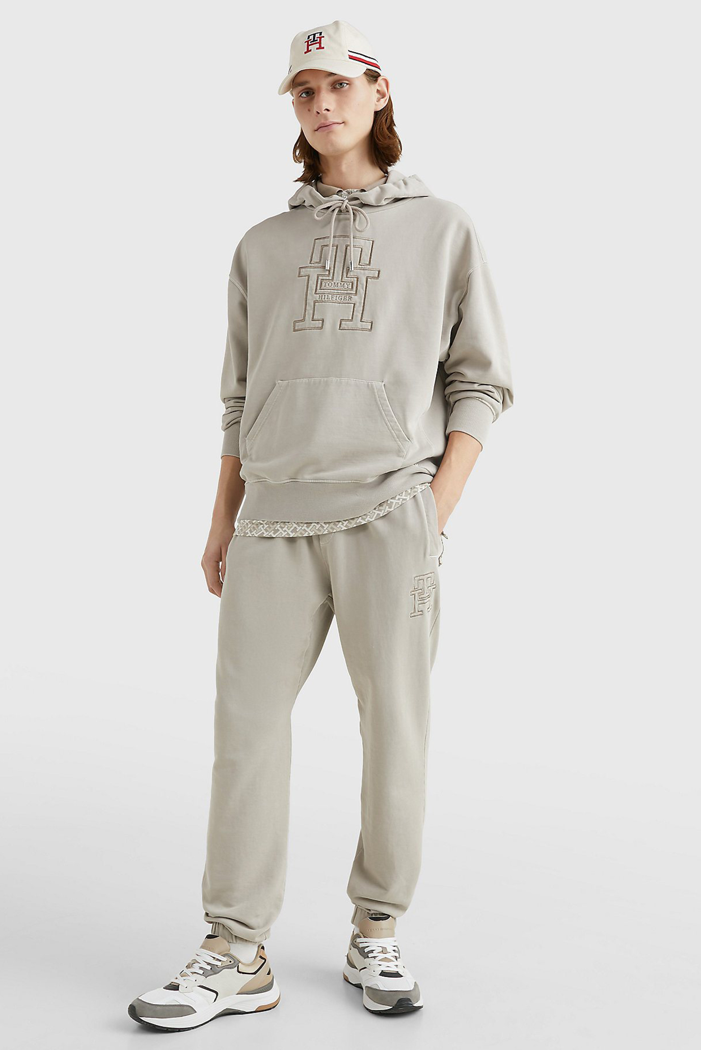 Мужское бежевое худи IMD GARMENT DYE 2