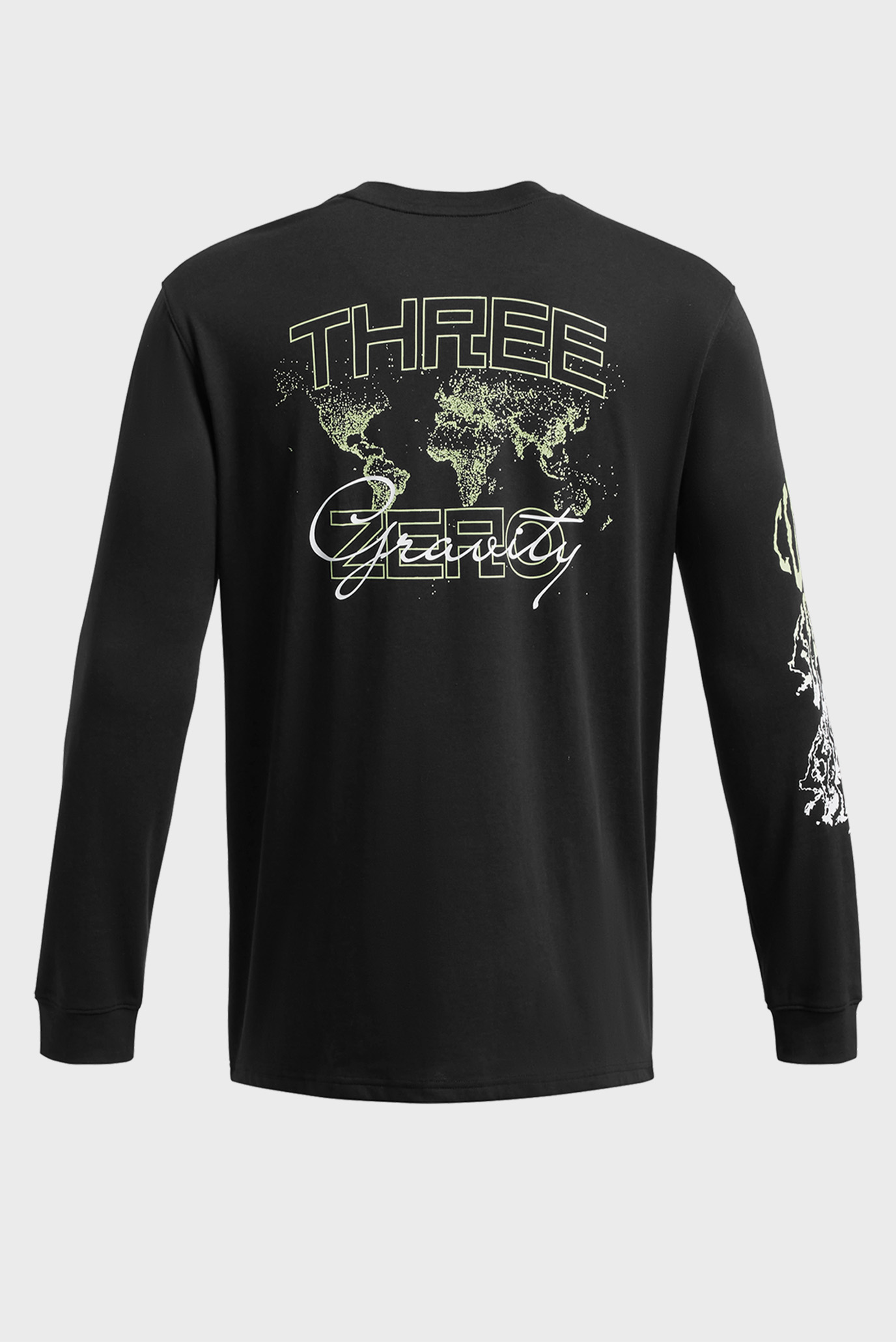 Мужской черный лонгслив Curry HW Verbiage LS Tee 4