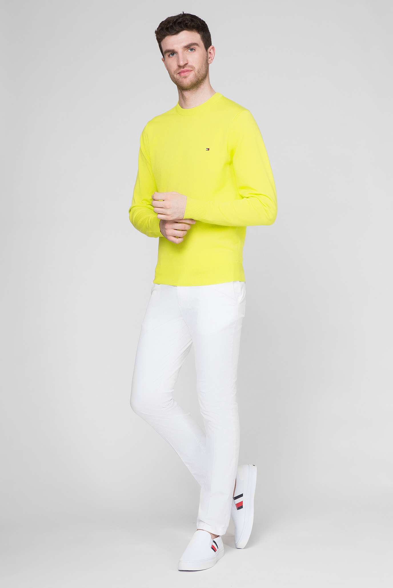 Мужской желтый джемпер TH FLEX CREW NECK 10