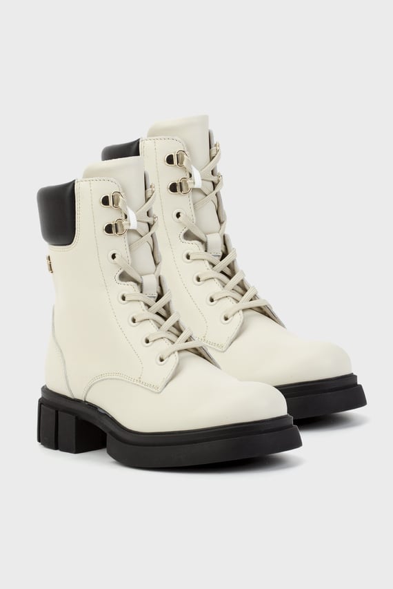 Ботинки LACE-UP BIKER LEATHER