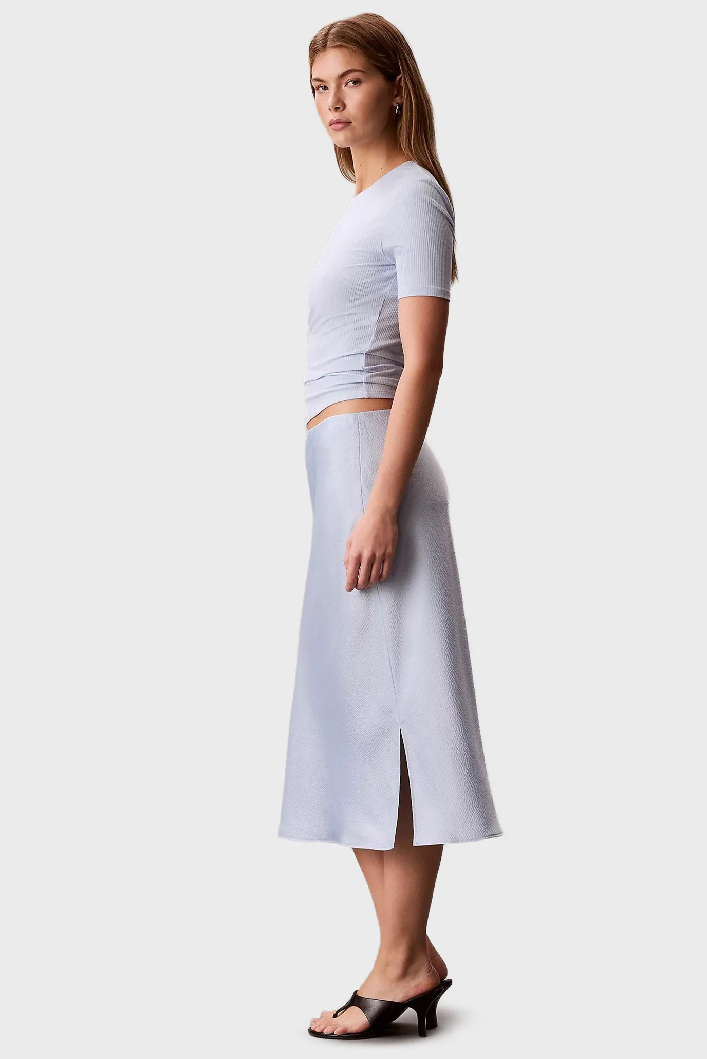 Юбка HAMMERED SATIN MIDI SKIRT W  SLI 3