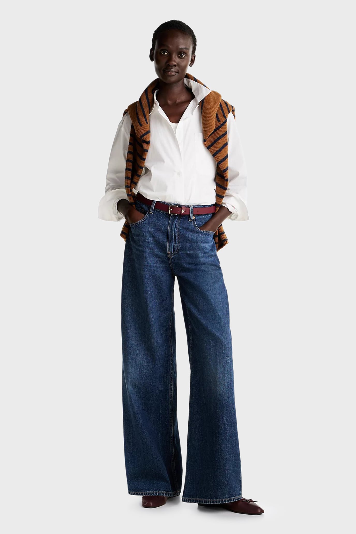 Женские темно-синие джинсы WIDE LEG HW LOU 2