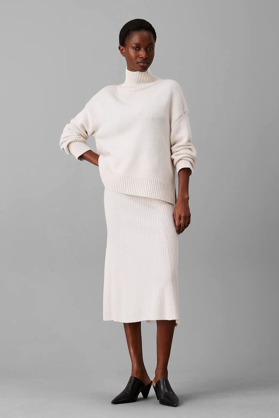 Юбка RECYCLED WOOL MIDI SKIRT