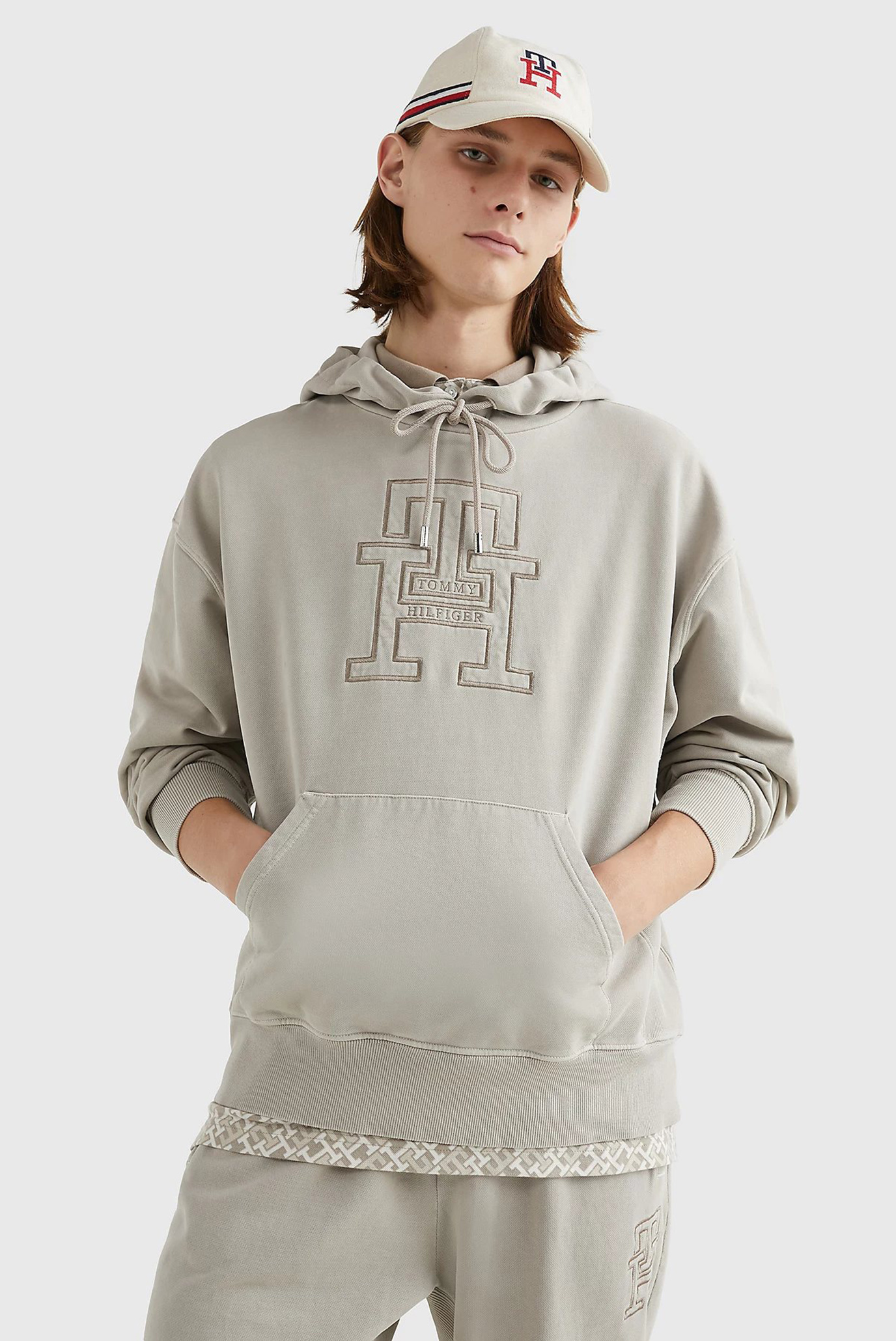 Мужское бежевое худи IMD GARMENT DYE 6