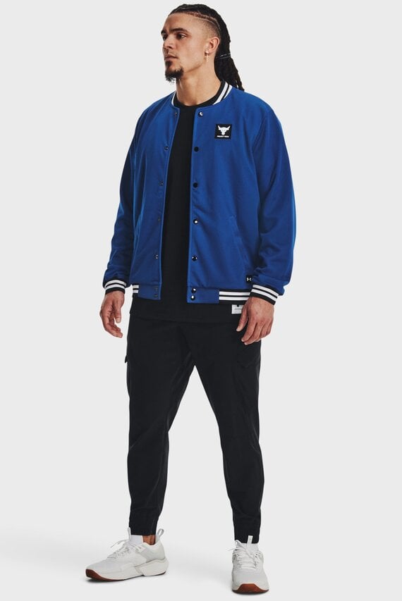 Мужской синий бомбер Pjt Rock Mesh Varsity Jacket