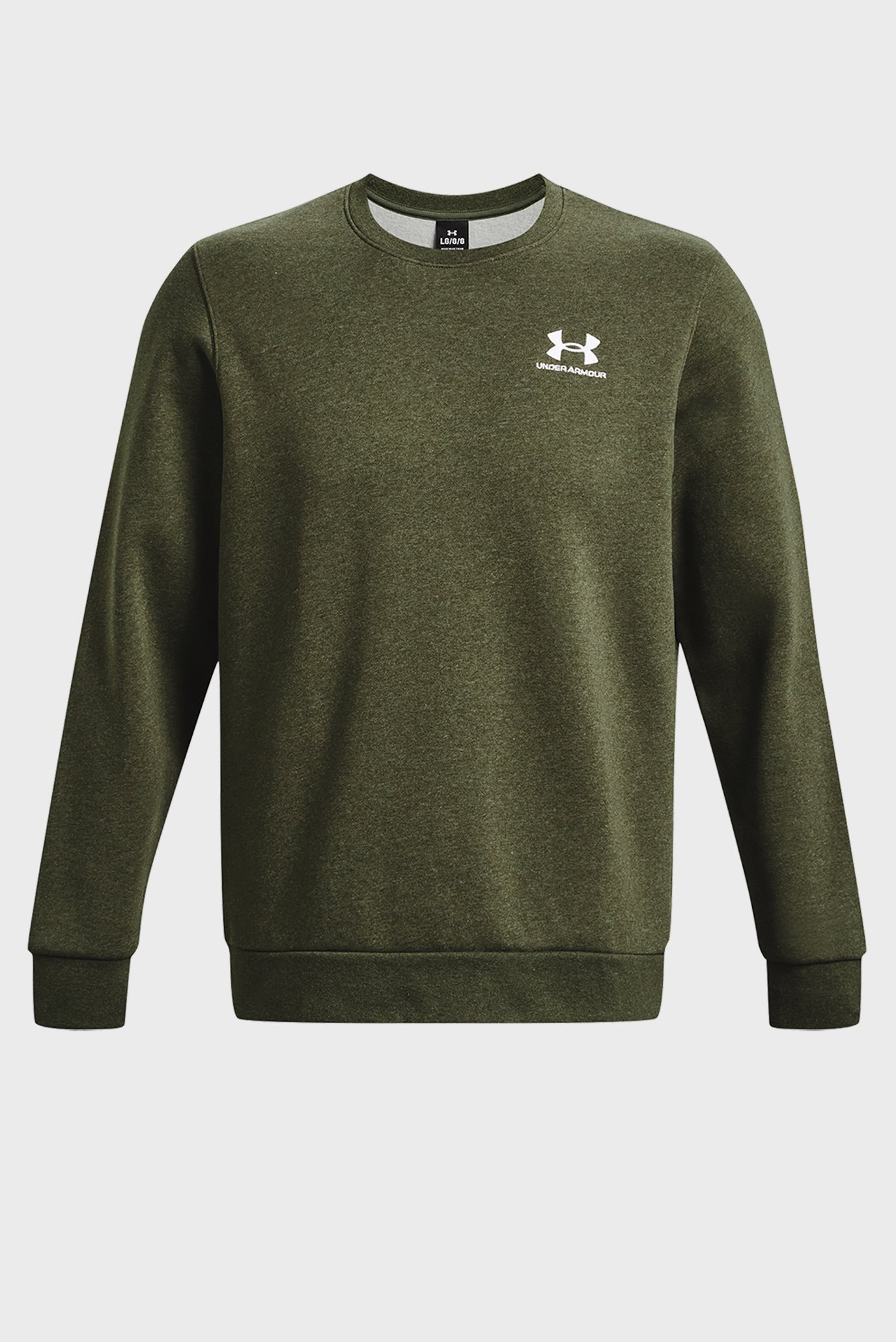 Мужской оливковый свитшот UA Essential Fleece Crew-GRNUnder Armour Мужской оливковый свитшот UA Essential Fleece Crew-GRN 11