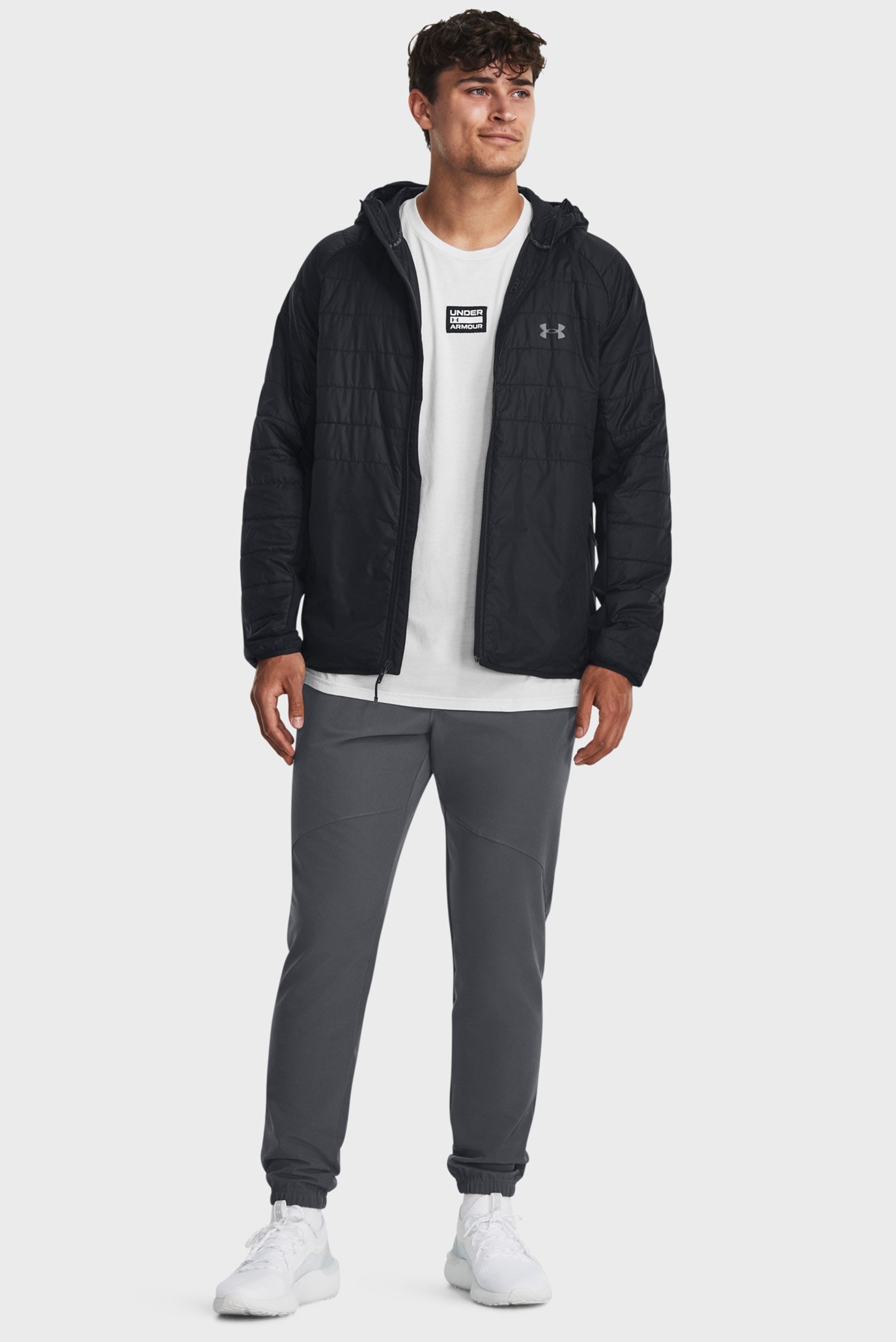 Мужские серые спортивные брюки UA Stretch Woven CW Jogger 2