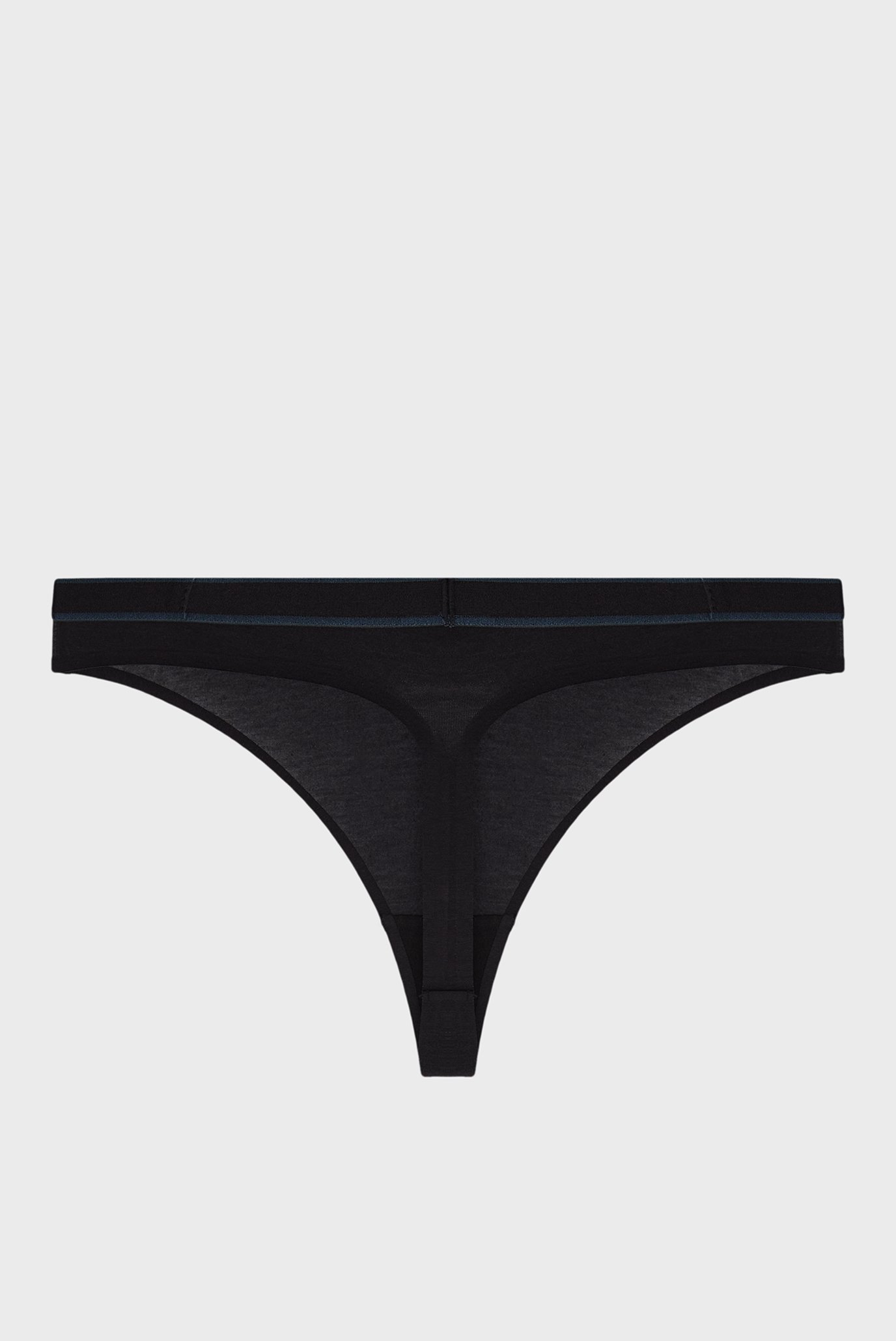 Женские черные трусики THONG 8