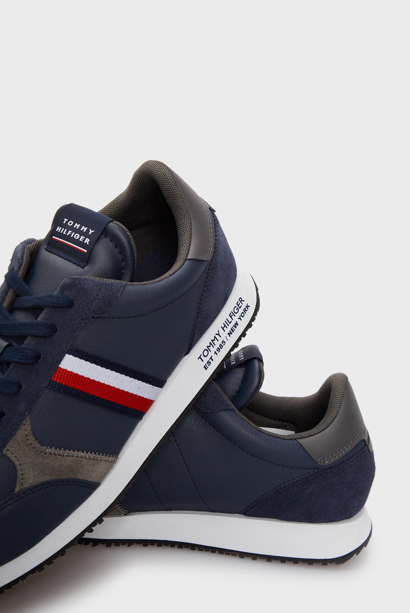 Мужские синие кожаные кроссовки RUNNER LO 7