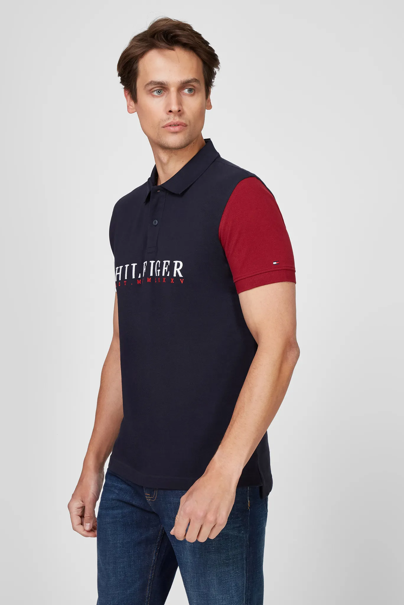 Мужское темно-синее поло 3