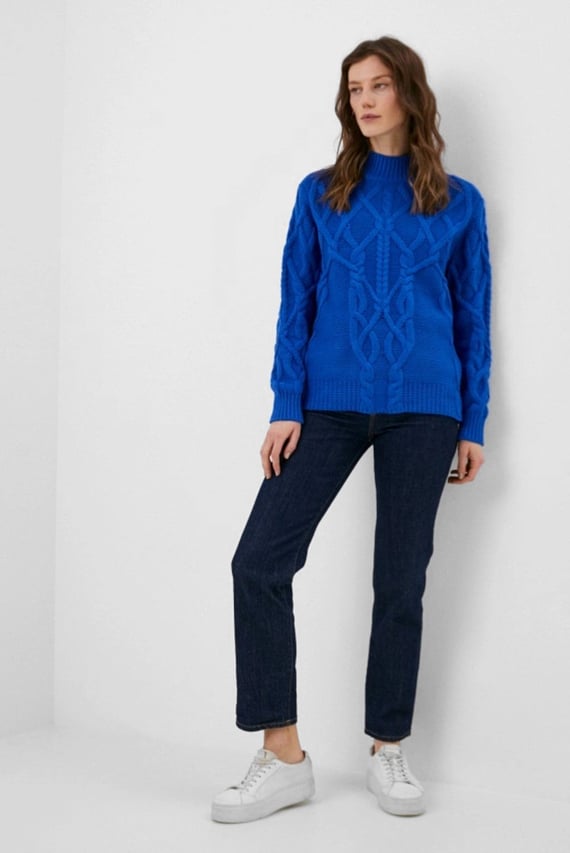 Свитер RELAXED CABLE MOCK-NK SWEATER