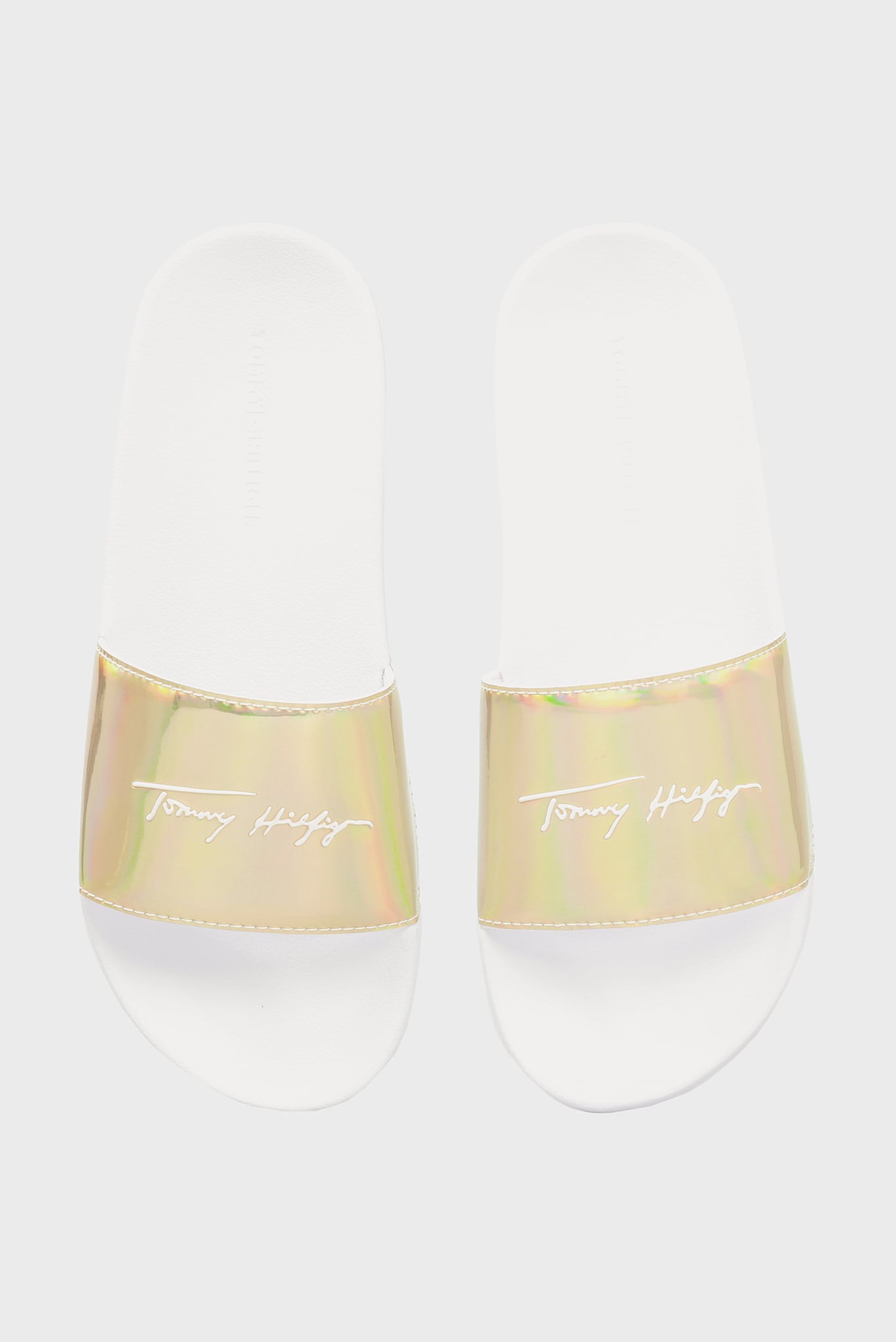 Женские белые слайдеры 4