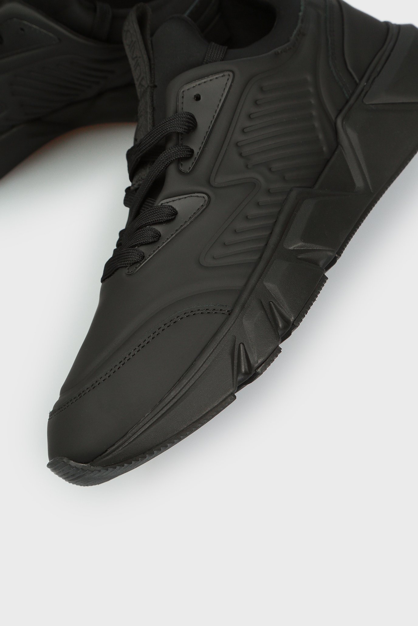 Мужские черные кожаные кроссовки LOW TOP LACE UP 11