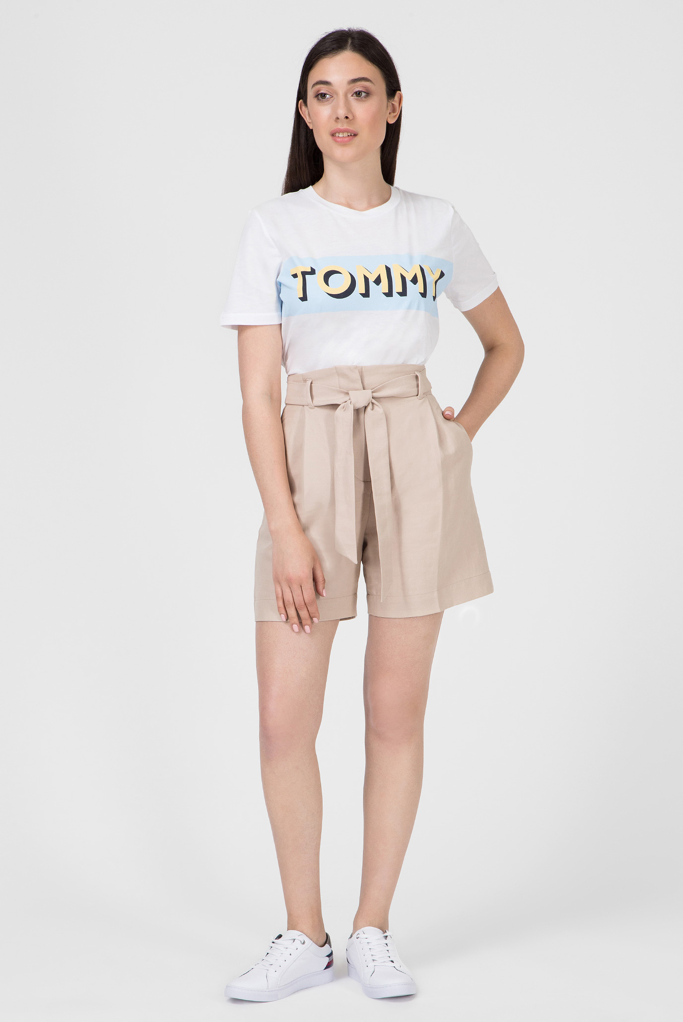 Женские бежевые шорты CAROLINA HW 10