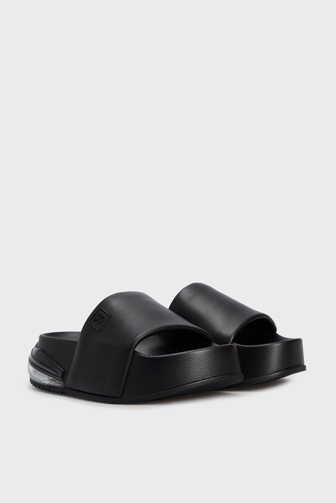 Женские черные кожаные слайдеры Kimberly 8