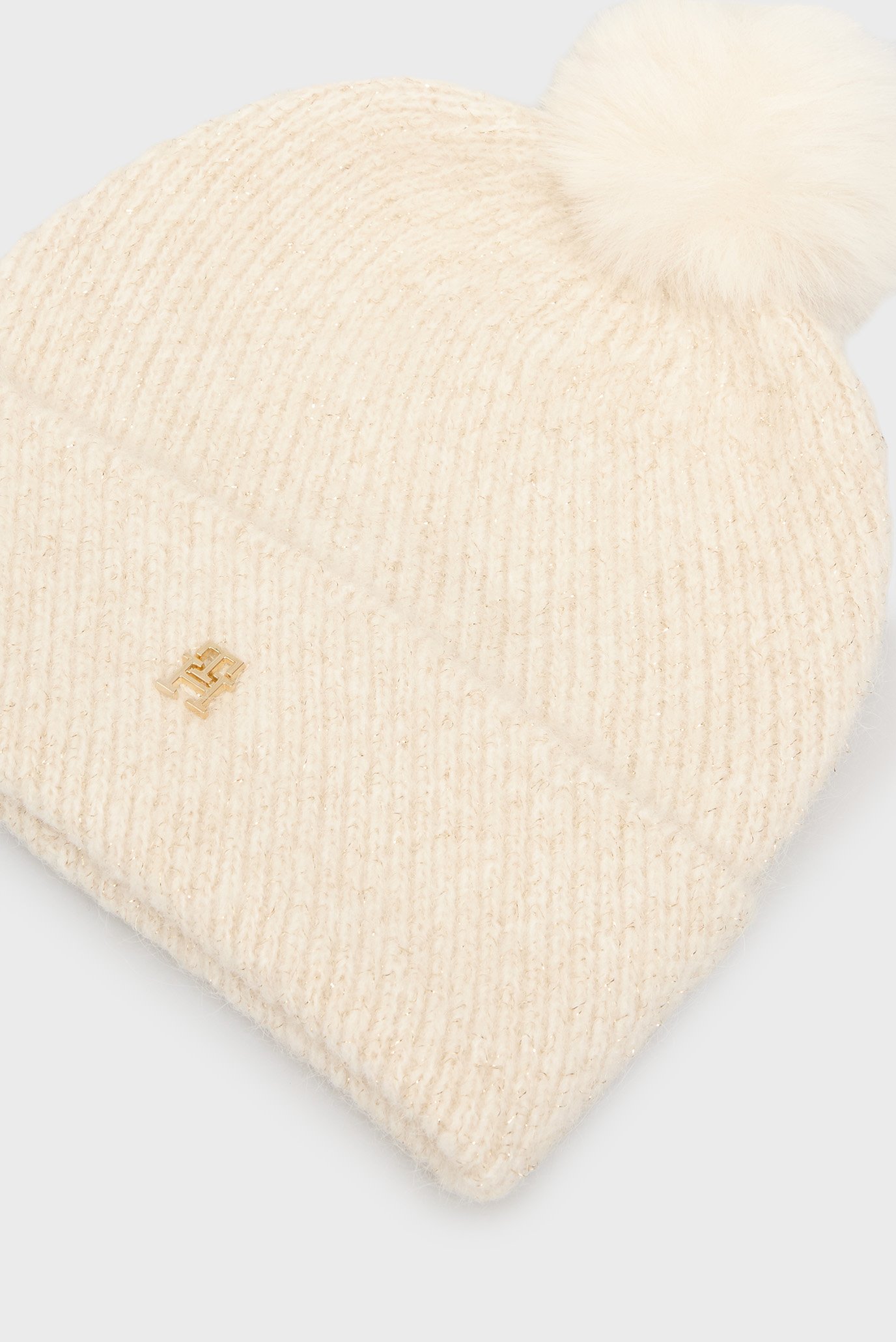 Шапка TH POM POM BEANIE LUREXTommy Hilfiger Шапка TH POM POM BEANIE LUREX 4