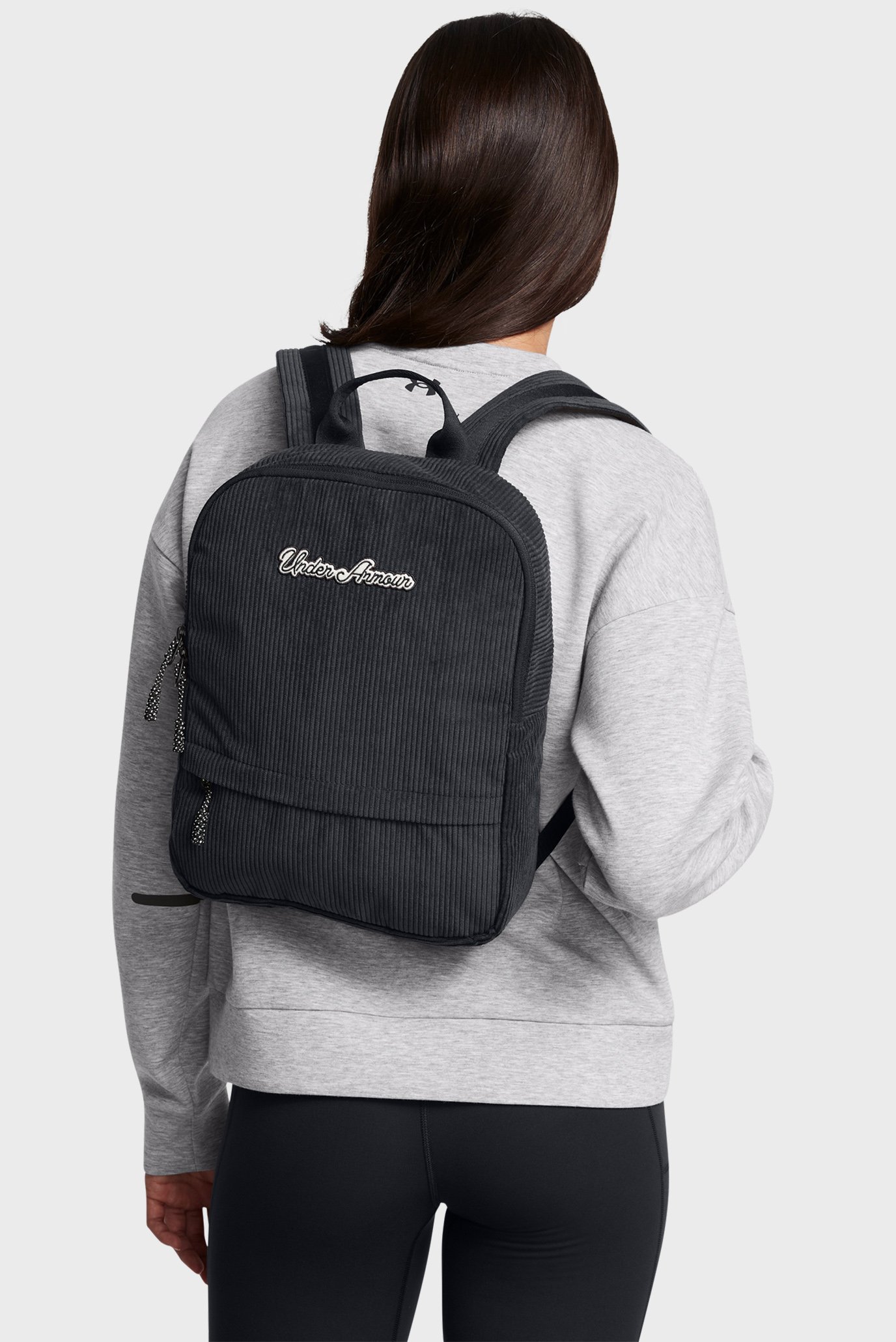 Женский черный вельветовый рюкзак UA Loudon Corduroy SM BP 2