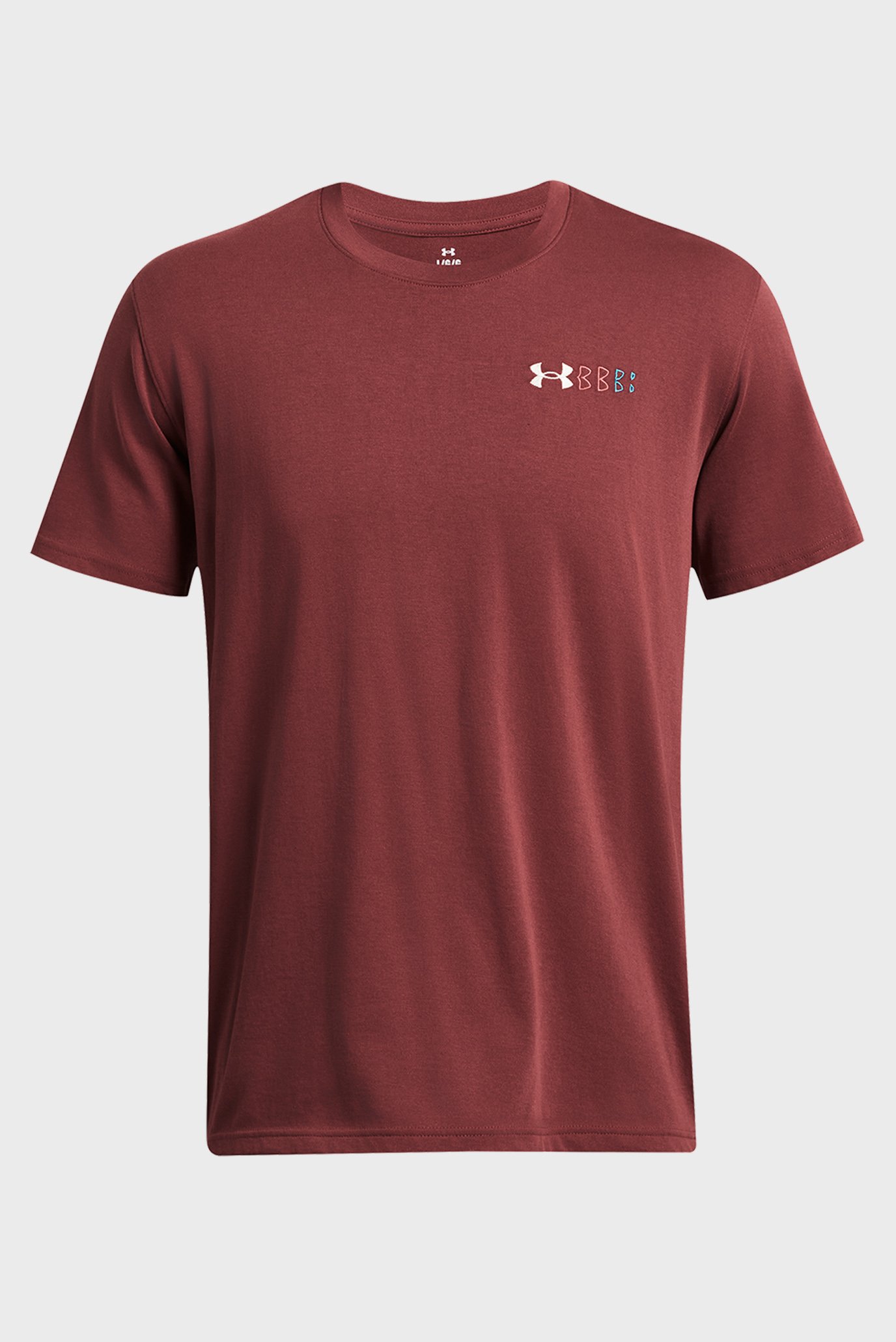 Мужская бордовая футболка UA HW LC LOGO REPEAT SS 3