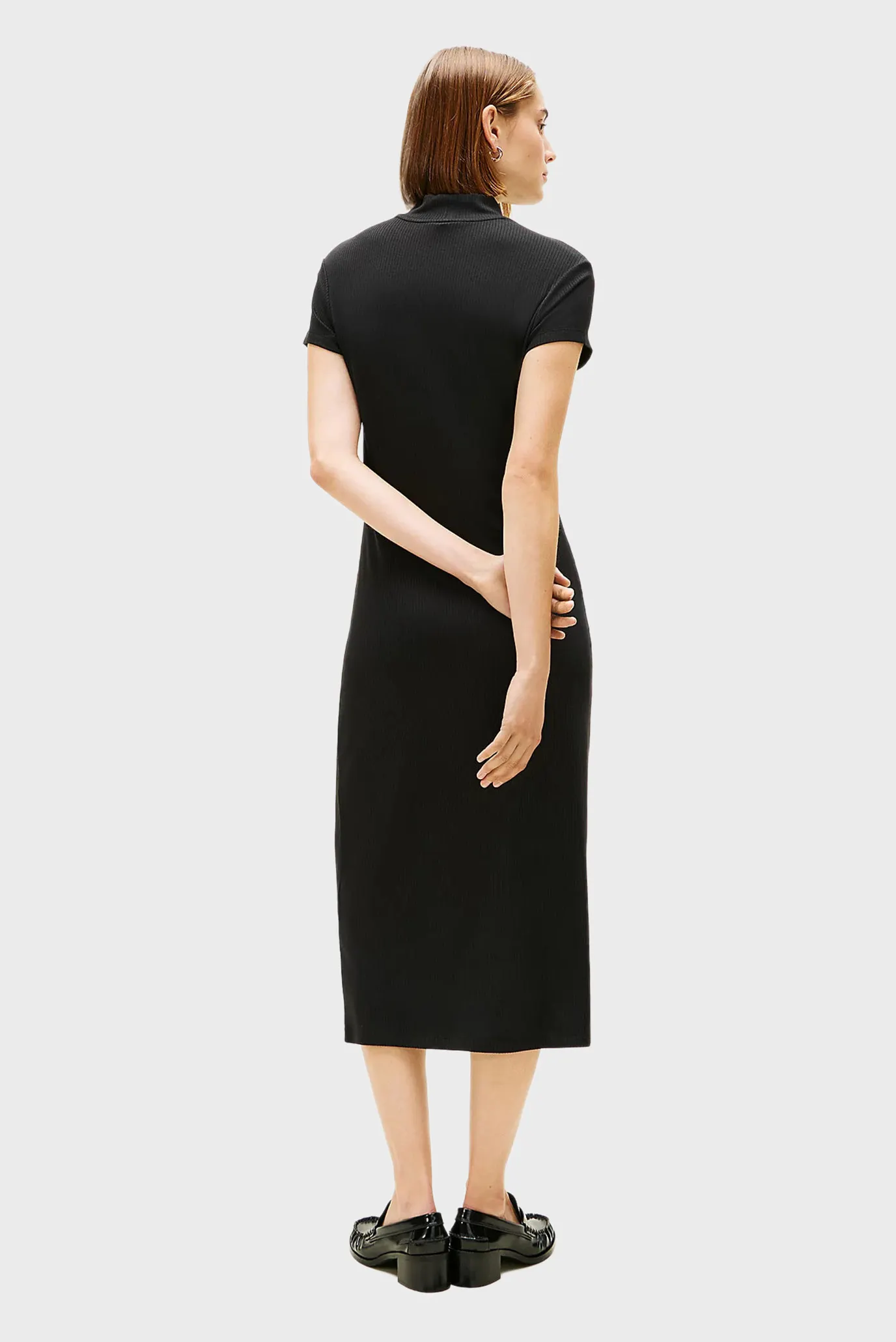 Платье SLIM  5X2 RIB MOCK-NK SS DRS 2