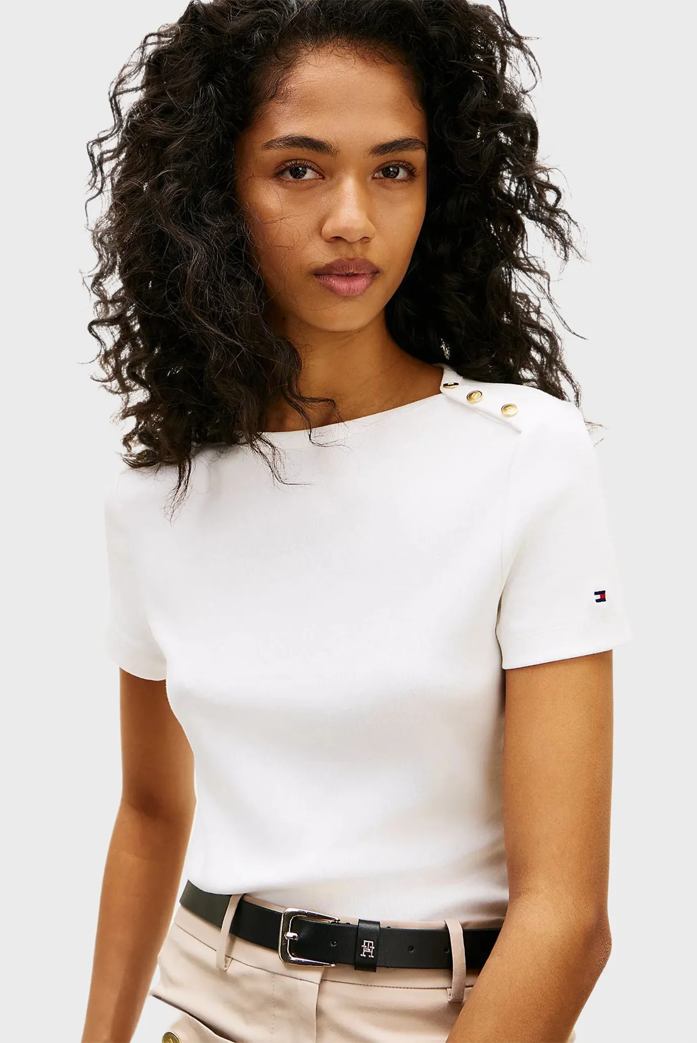 Футболка/GOLD BUTTON SLIM SS TEE 4