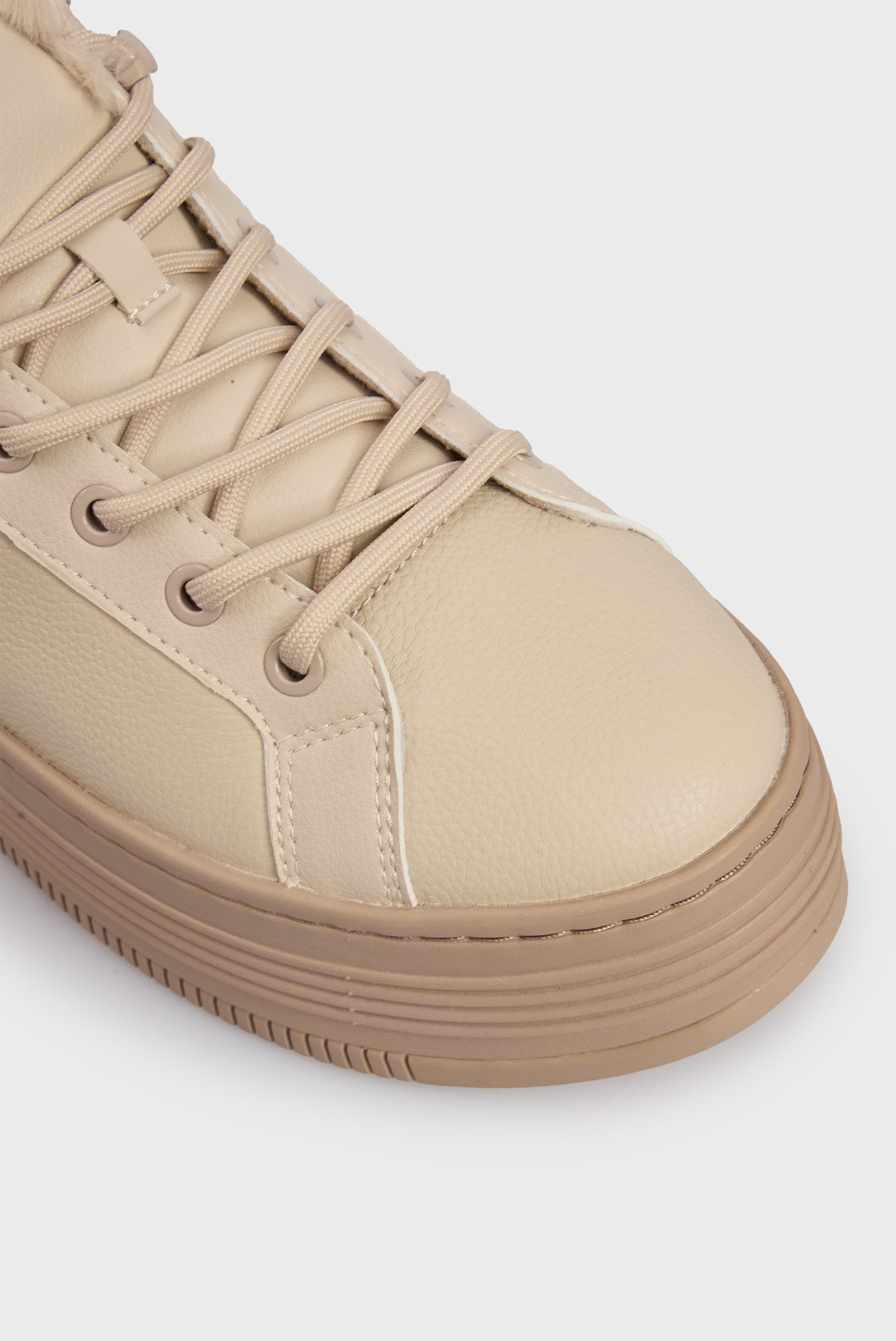 Женские бежевые хайтопы BOLD PLATF LOW LACEUP MG LTH 4