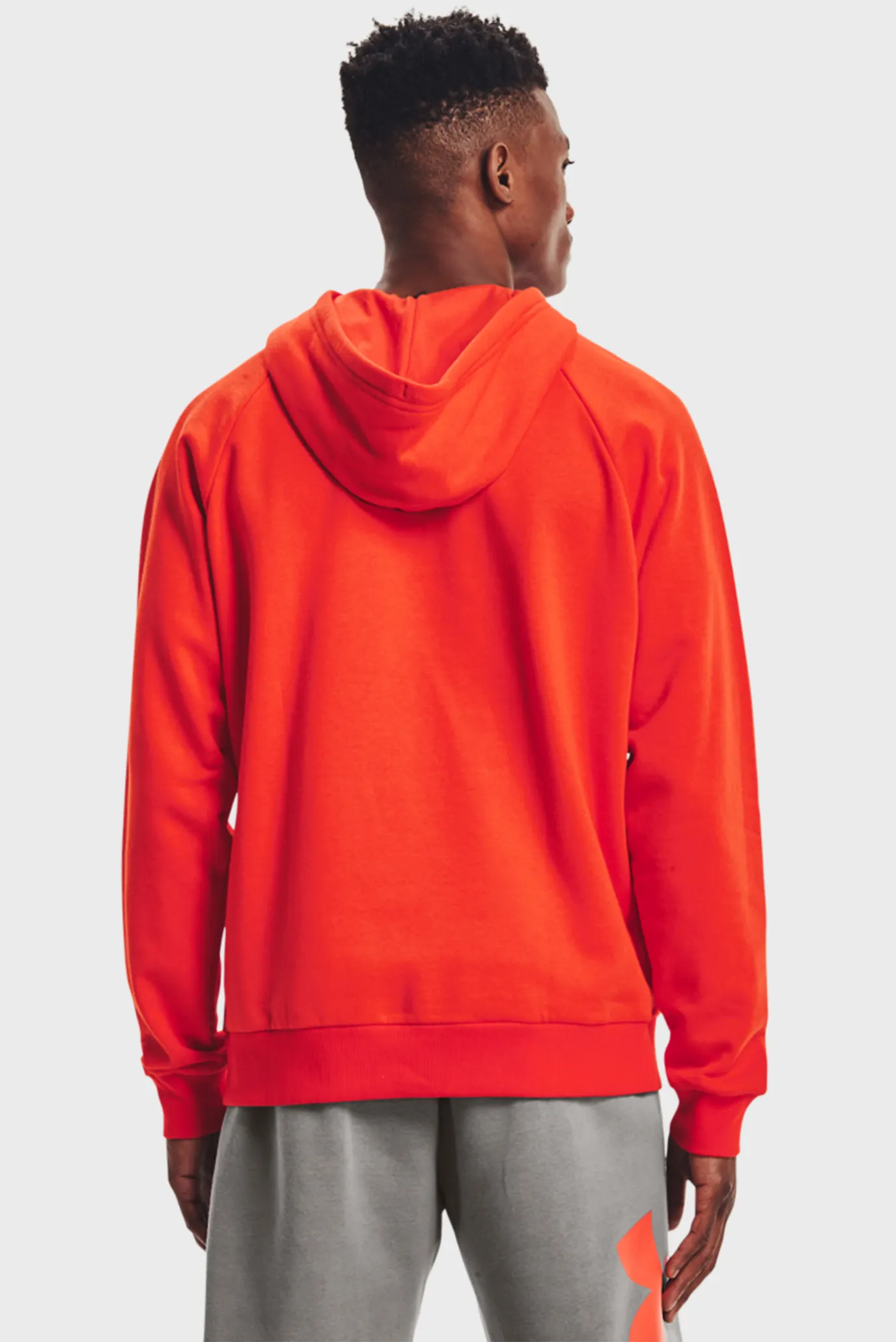 Мужское оранжевое худи UA Rival Fleece Big Logo HD 9