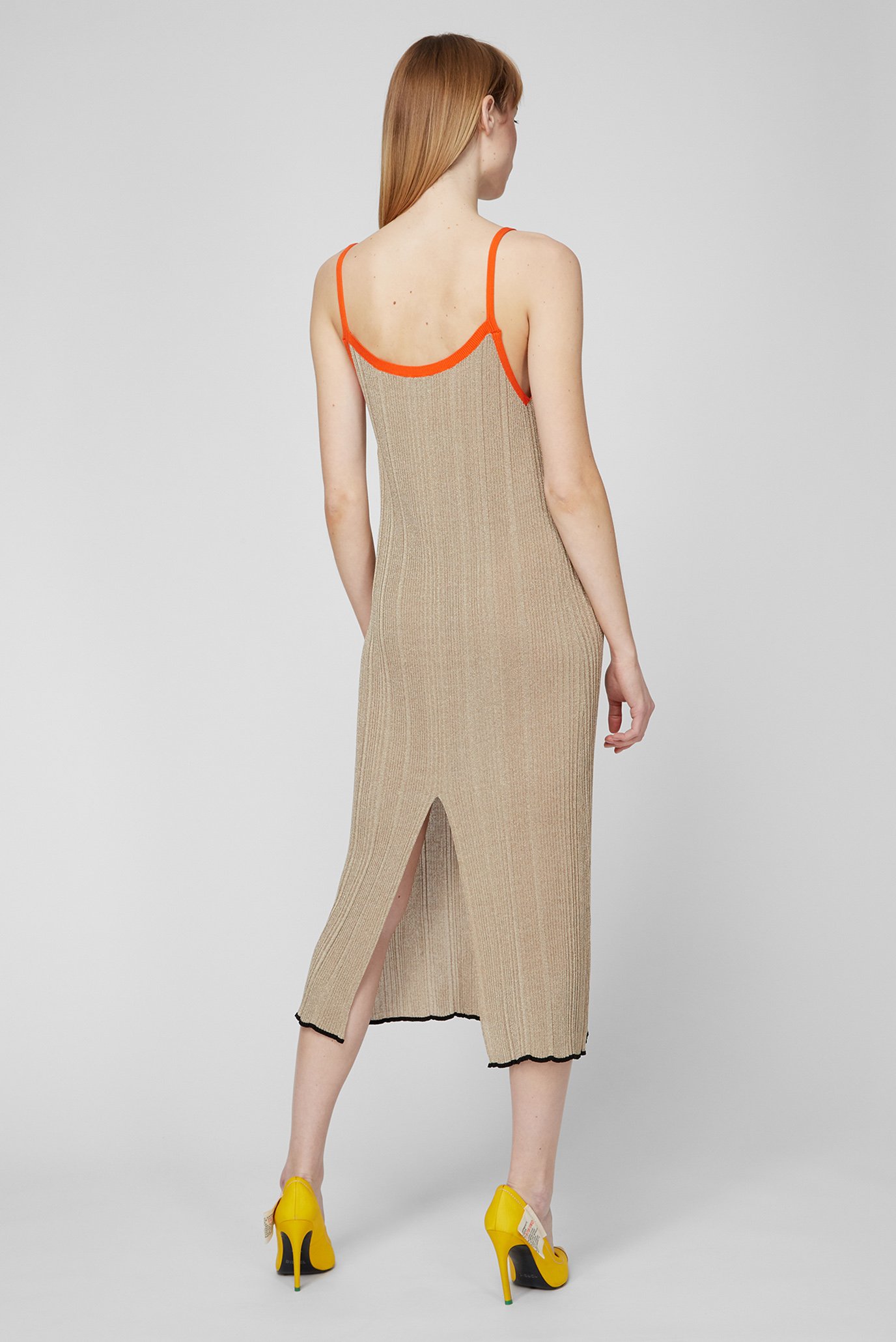 Женский бежевый сарафан LONGBEA 5