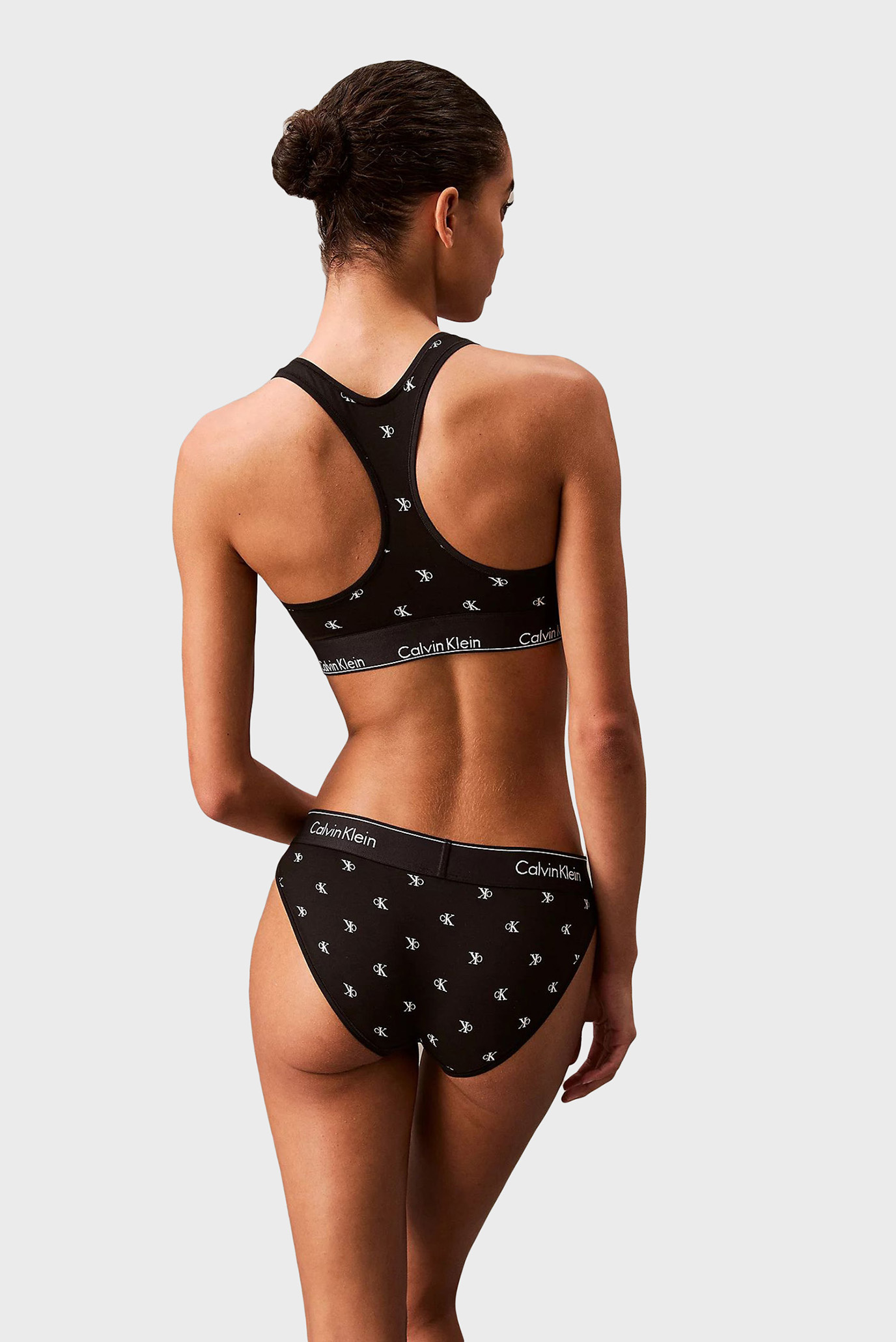 Женский черный топ с узором UNLINED BRALETTECalvin Klein Женский черный топ с узором UNLINED BRALETTE 3