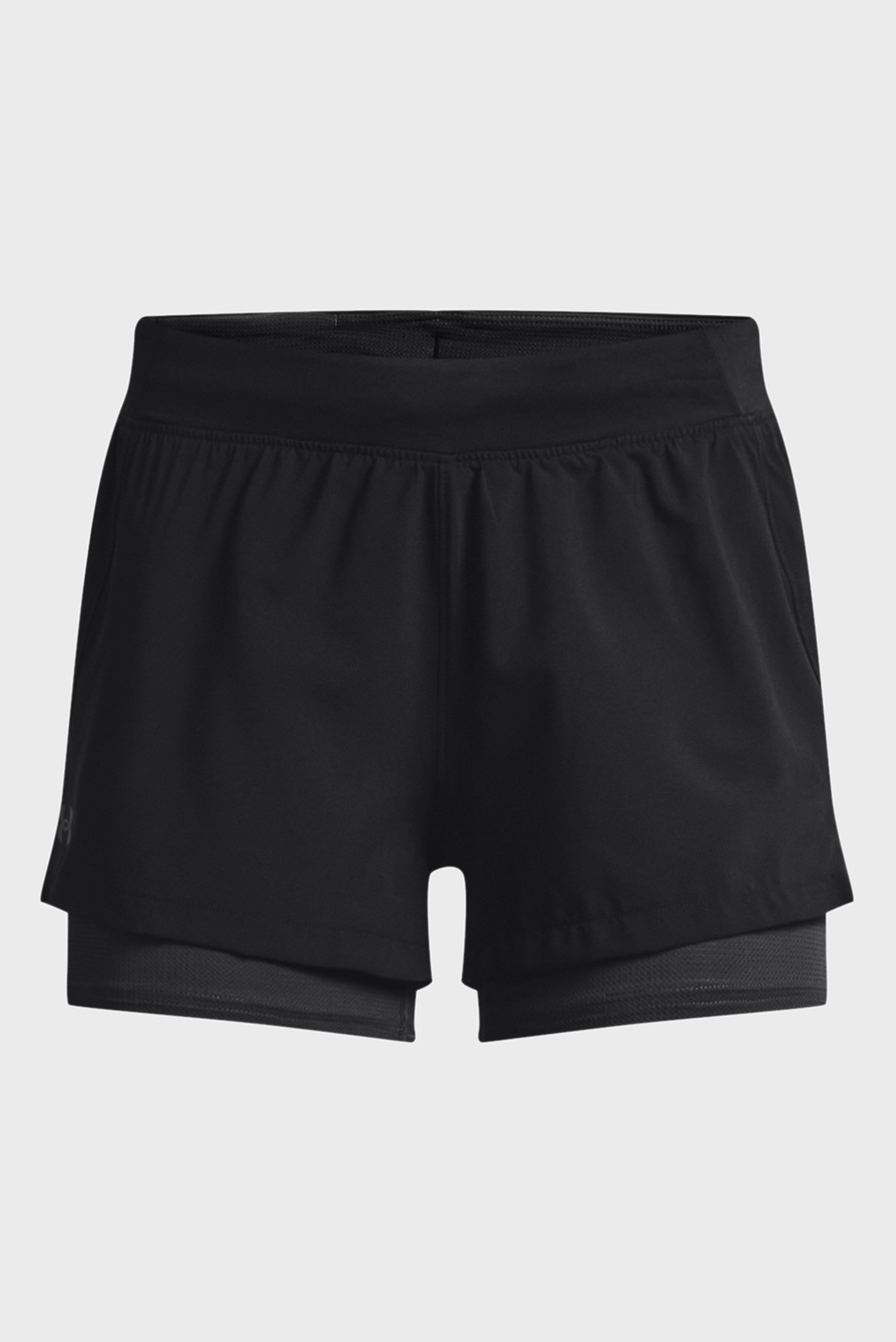 Женские черные шорты UA Iso-Chill® Run 2N1 Short 5