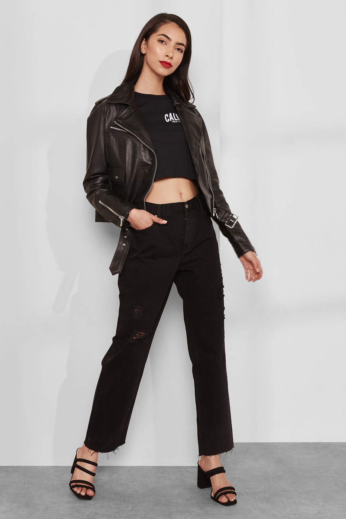 Джинсы HR Straight Ankle Raw-Hook BlackDSTR RGD Calvin Klein Jeans Джинсы HR Straight Ankle Raw-Hook BlackDSTR RGD 3