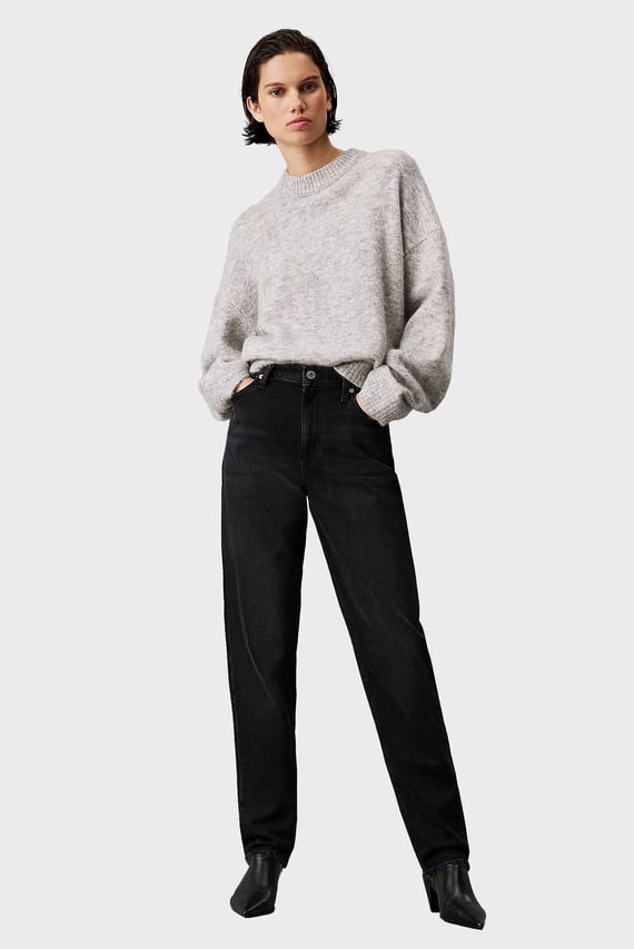 Женские черные джинсы MOM JEAN