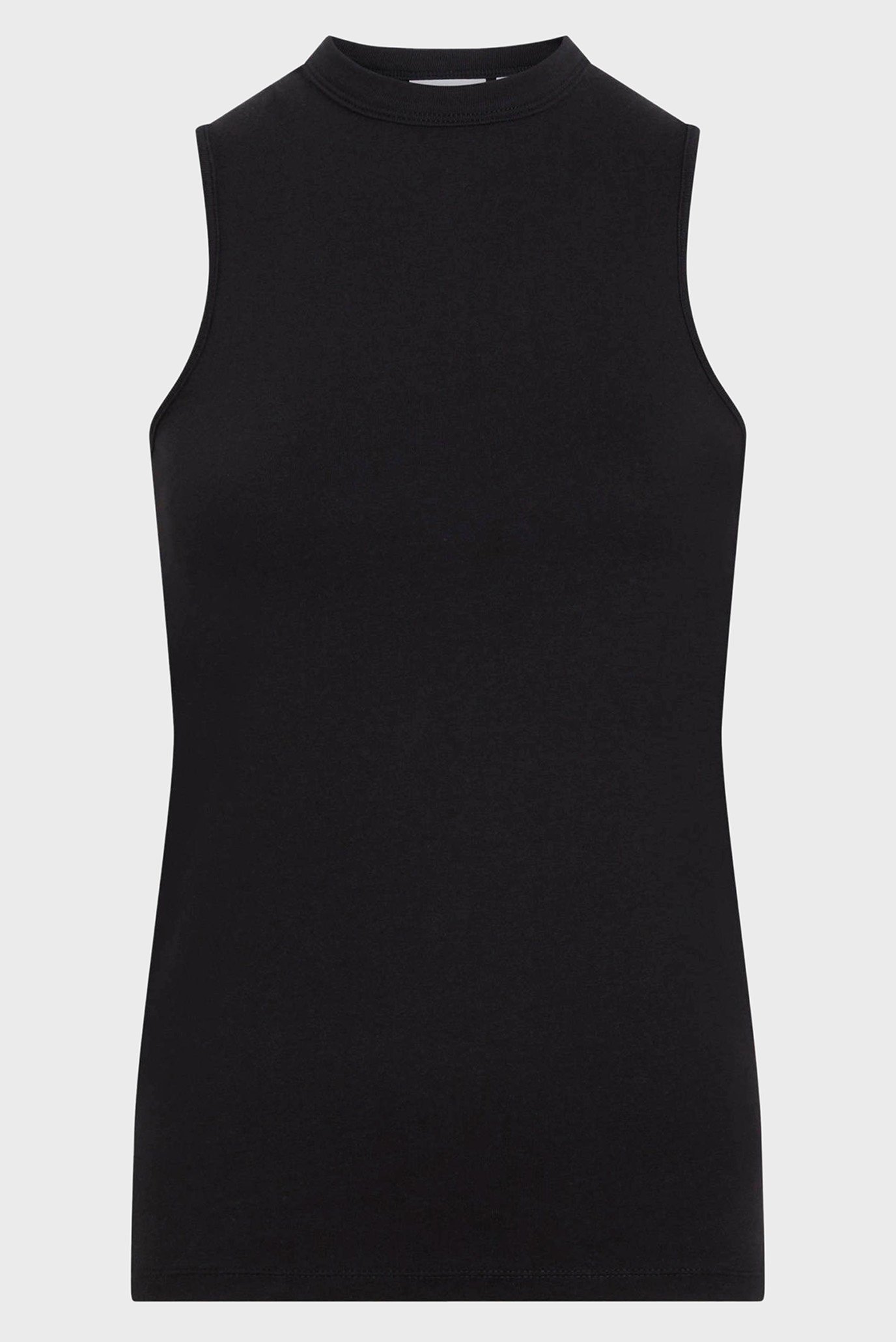 Женский черный топ SMOOTH COTTON TWIST BACK TANK 1