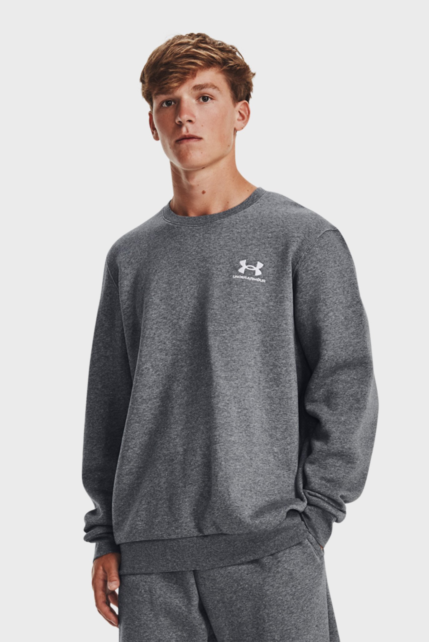 Мужской серый свитшот UA Essential Fleece CrewUnder Armour Мужской серый свитшот UA Essential Fleece Crew 7