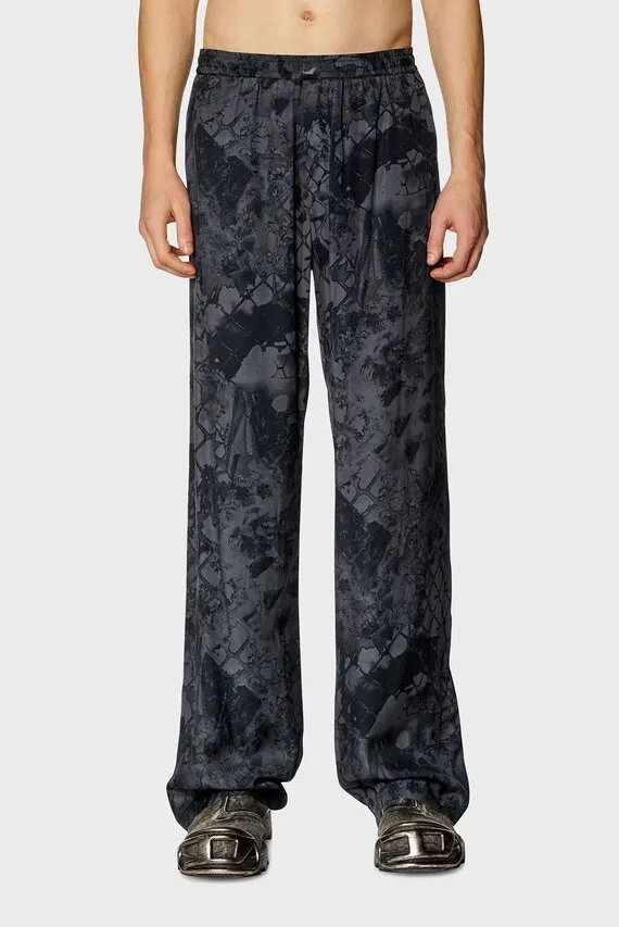 Мужские темно-серые брюки с узором P-CORNWALL Diesel