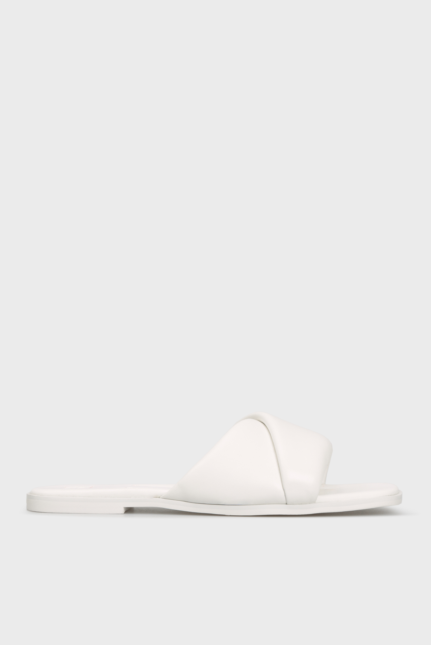 Женские белые кожаные слайдеры Vesna 5