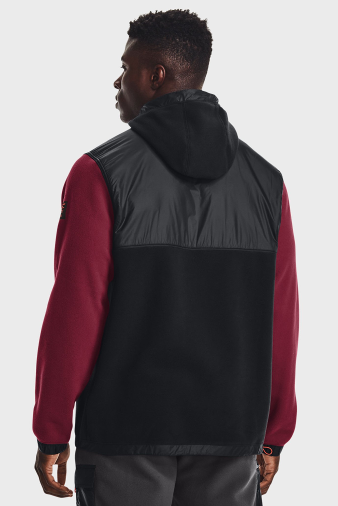 Мужское бордовое худи UA Pjt Rock Microflc HoodieUnder Armour Мужское бордовое худи UA Pjt Rock Microflc Hoodie 9