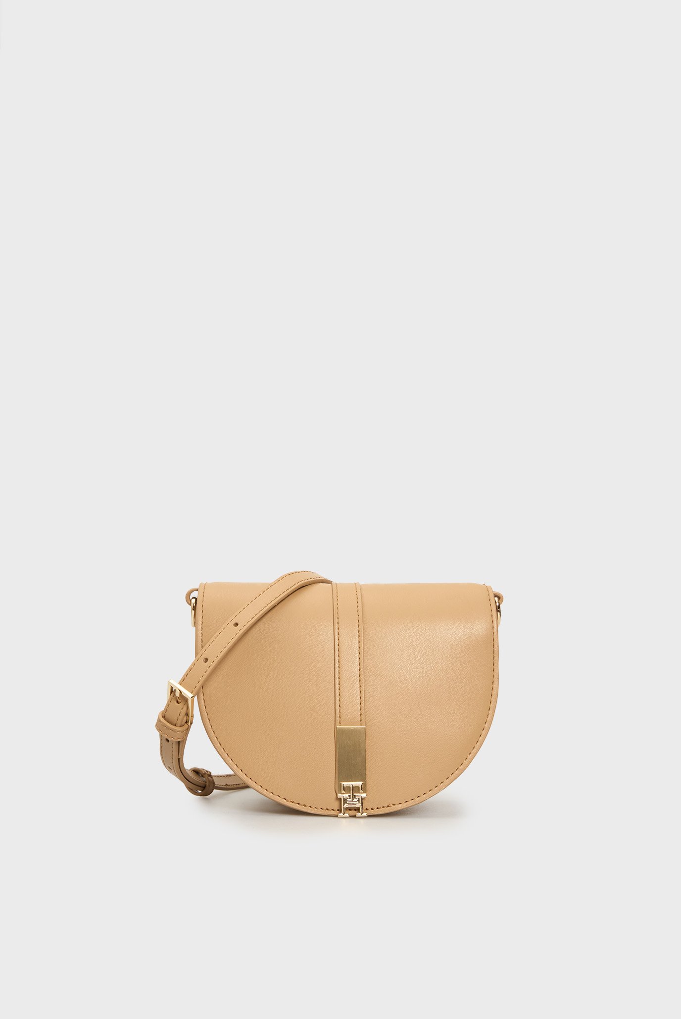 Женская бежевая сумка TH HERITAGE SADDLE BAG 1