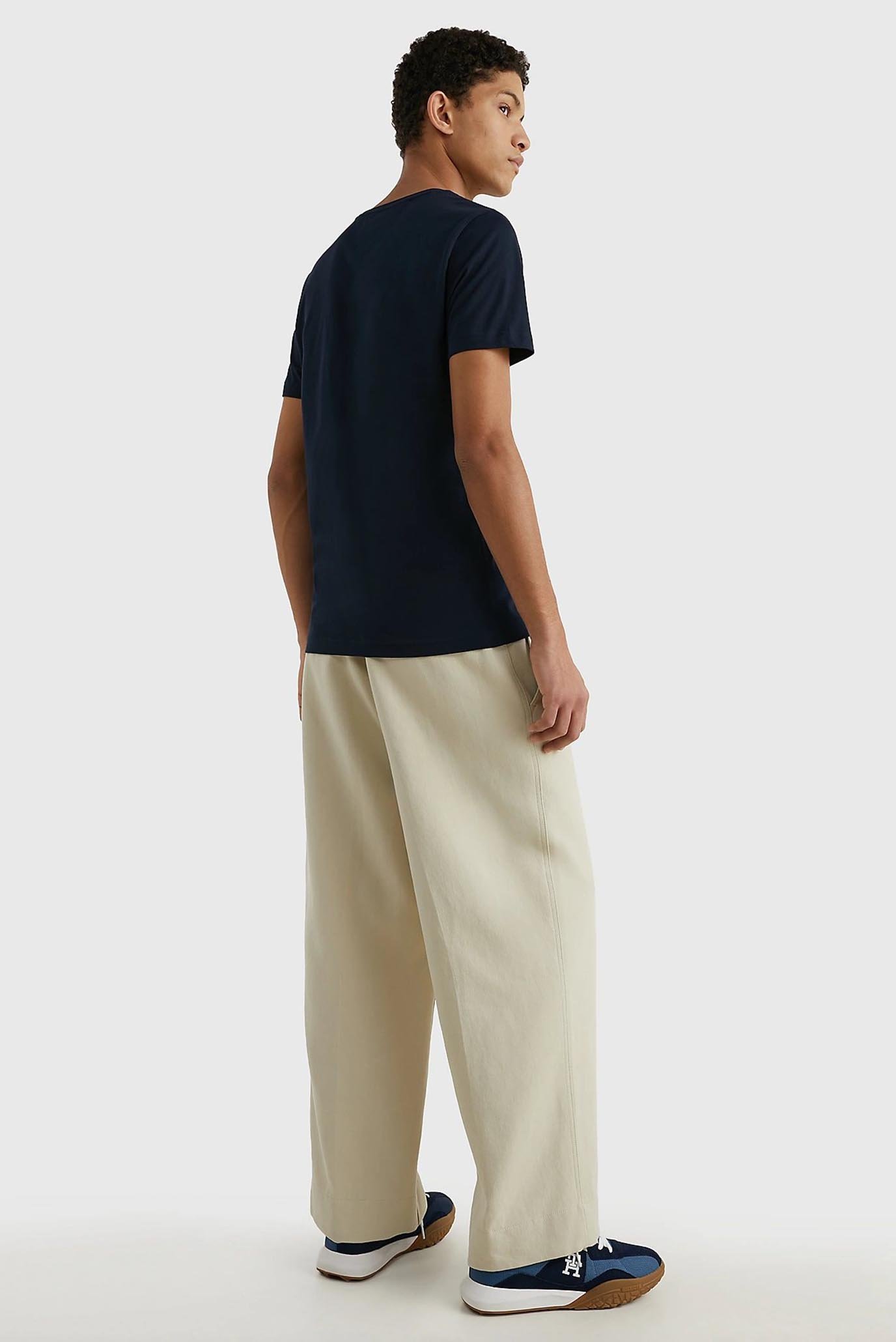 Мужская темно-синяя футболка CORE TOMMY LOGO TEE 3