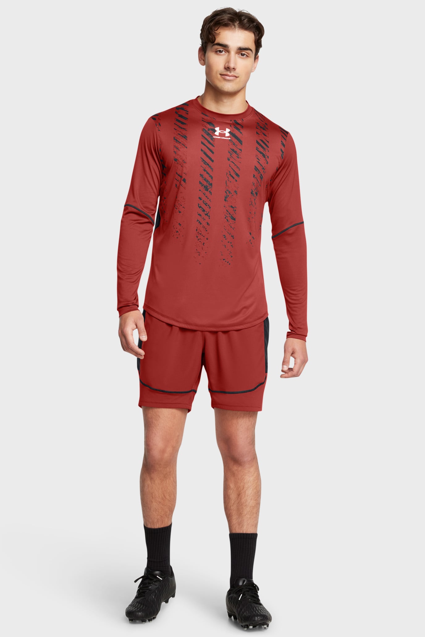 Мужские бордовые шорты UA M's Ch. Pro Train Short 2