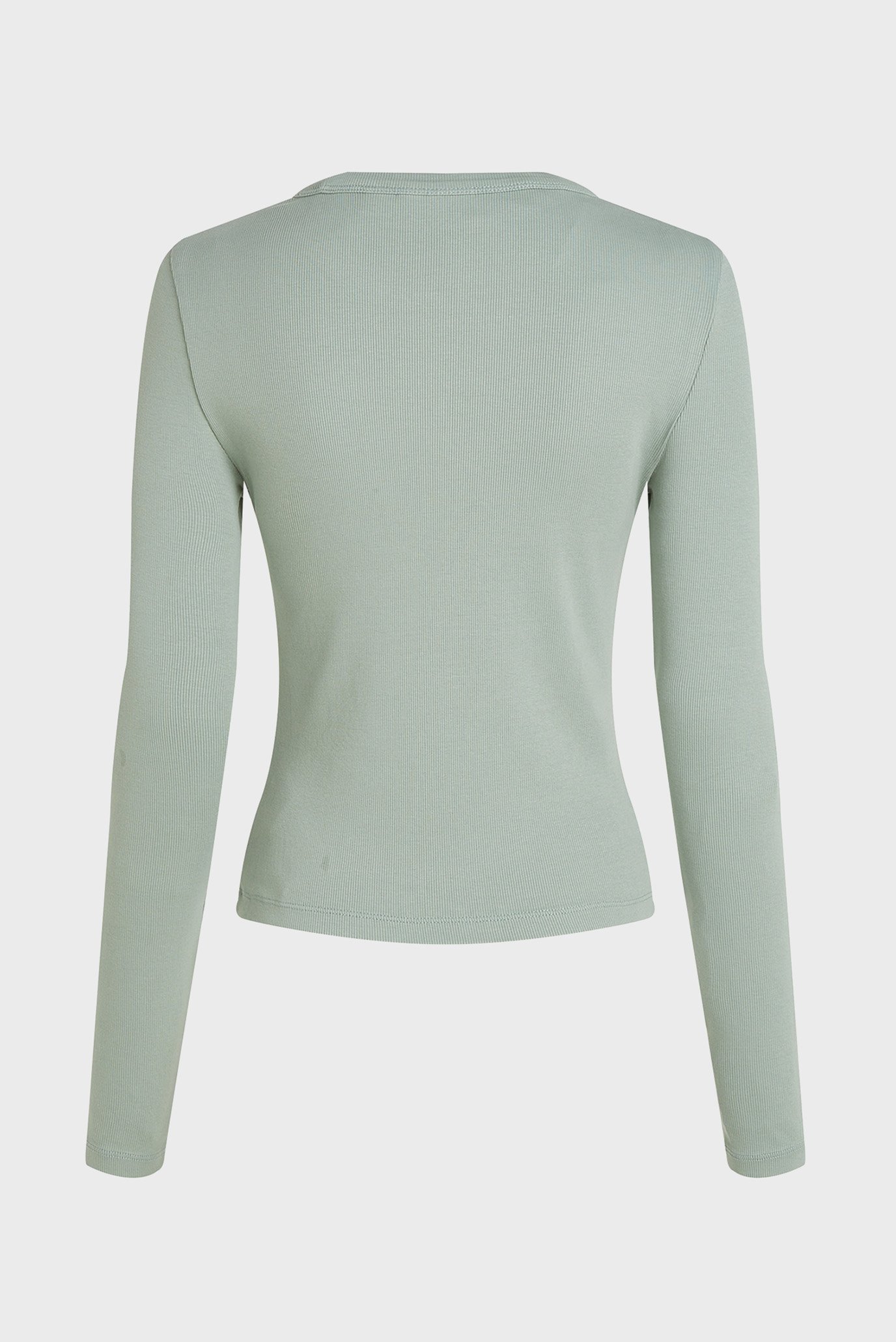 Женский мятный лонгслив WASHED LABEL RIB LONG SLEEVE 6