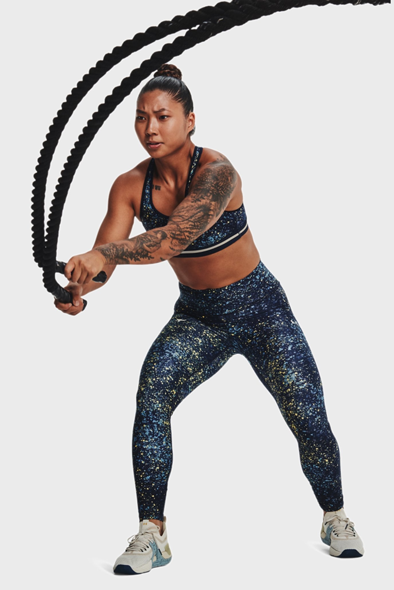 Женские темно-синие тайтсы UA Pjt Rock HG Ankle Legging 12