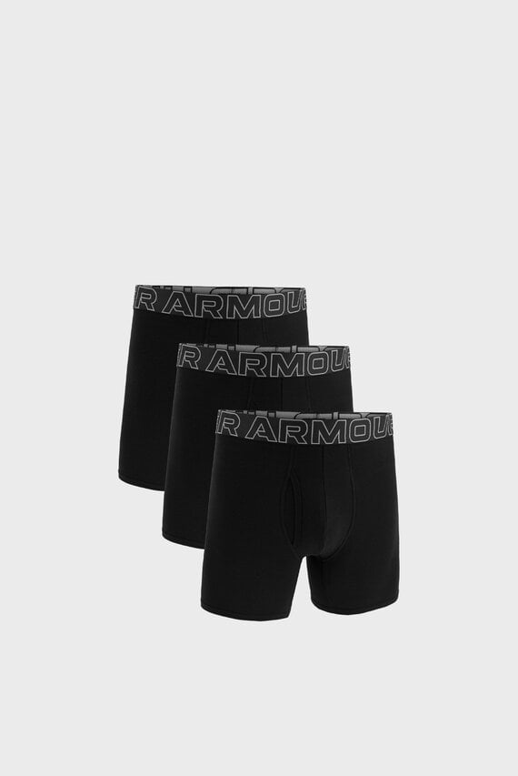 Мужские черные боксеры (3 шт) M UA Perf Cotton 6in