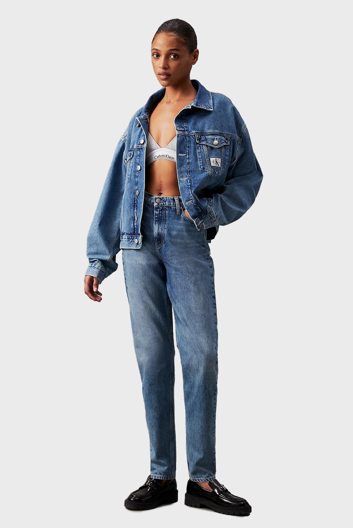 Женские синие джинсы MOM JEAN 2