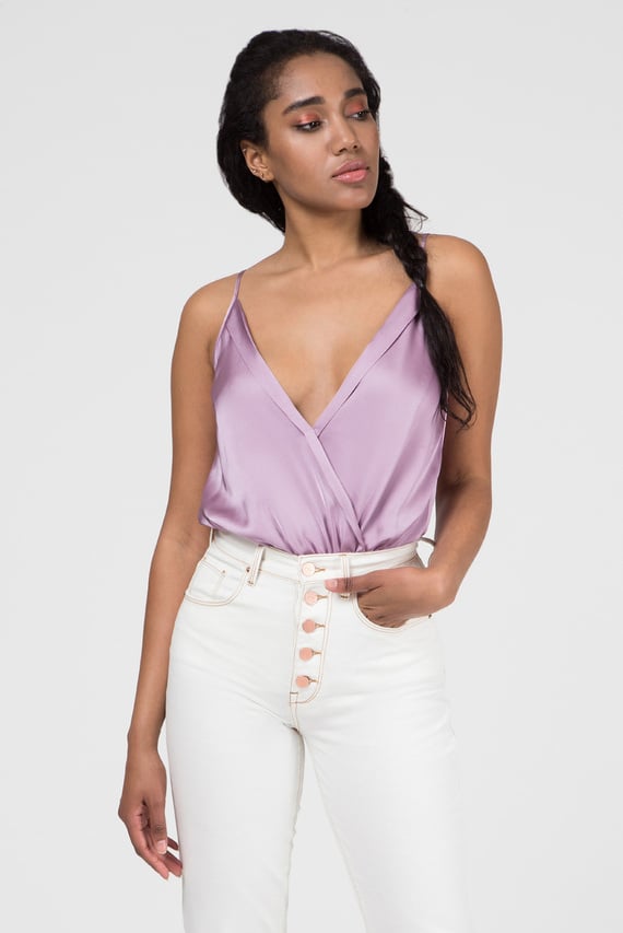 Женское сиреневое боди ZENDAYA SATIN