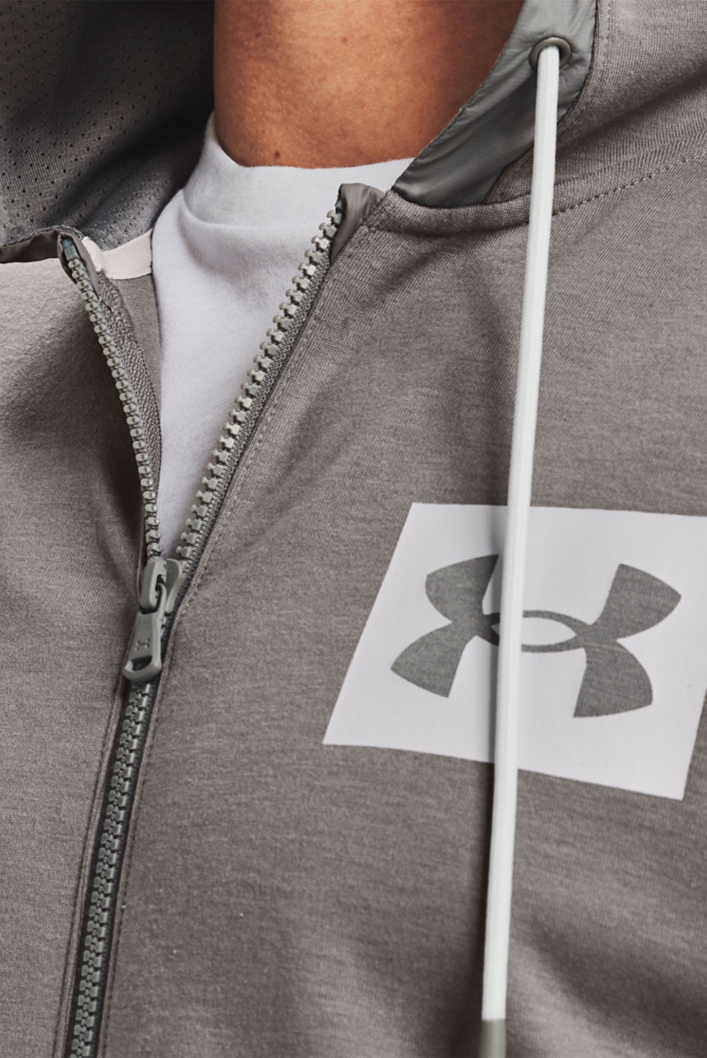 Мужское серое худи UA SUMMIT KNIT FZ HOODIE 11