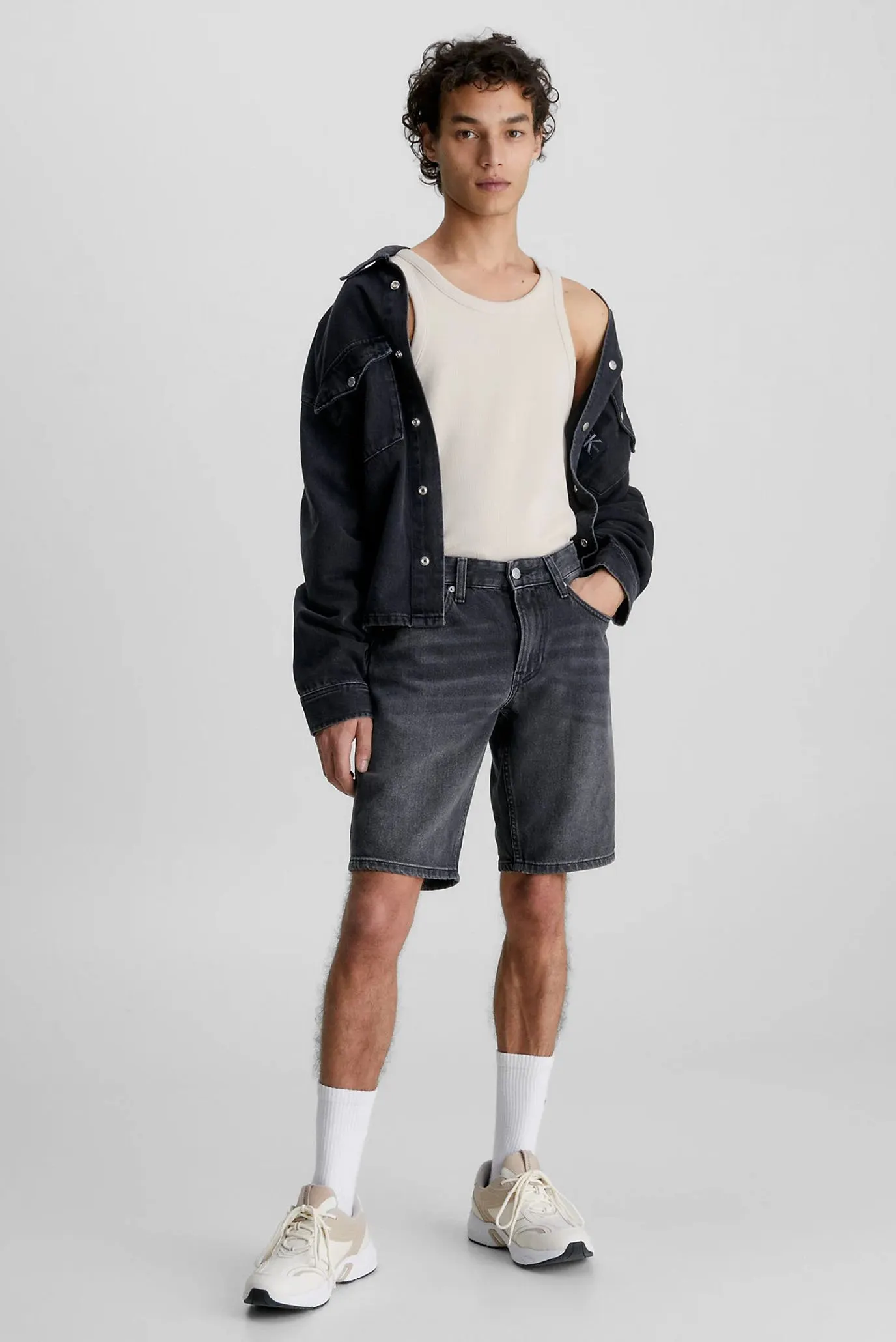 Мужские черные джинсовые шорты REGULAR SHORT 2