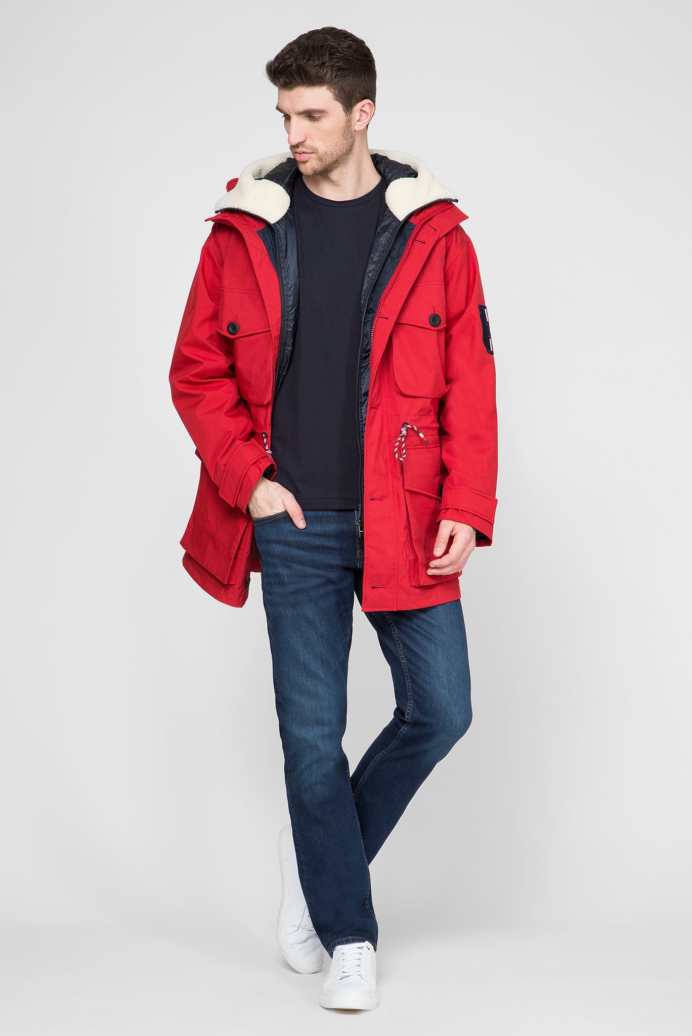 Мужская красная парка 2 в 1 FIELD 5
