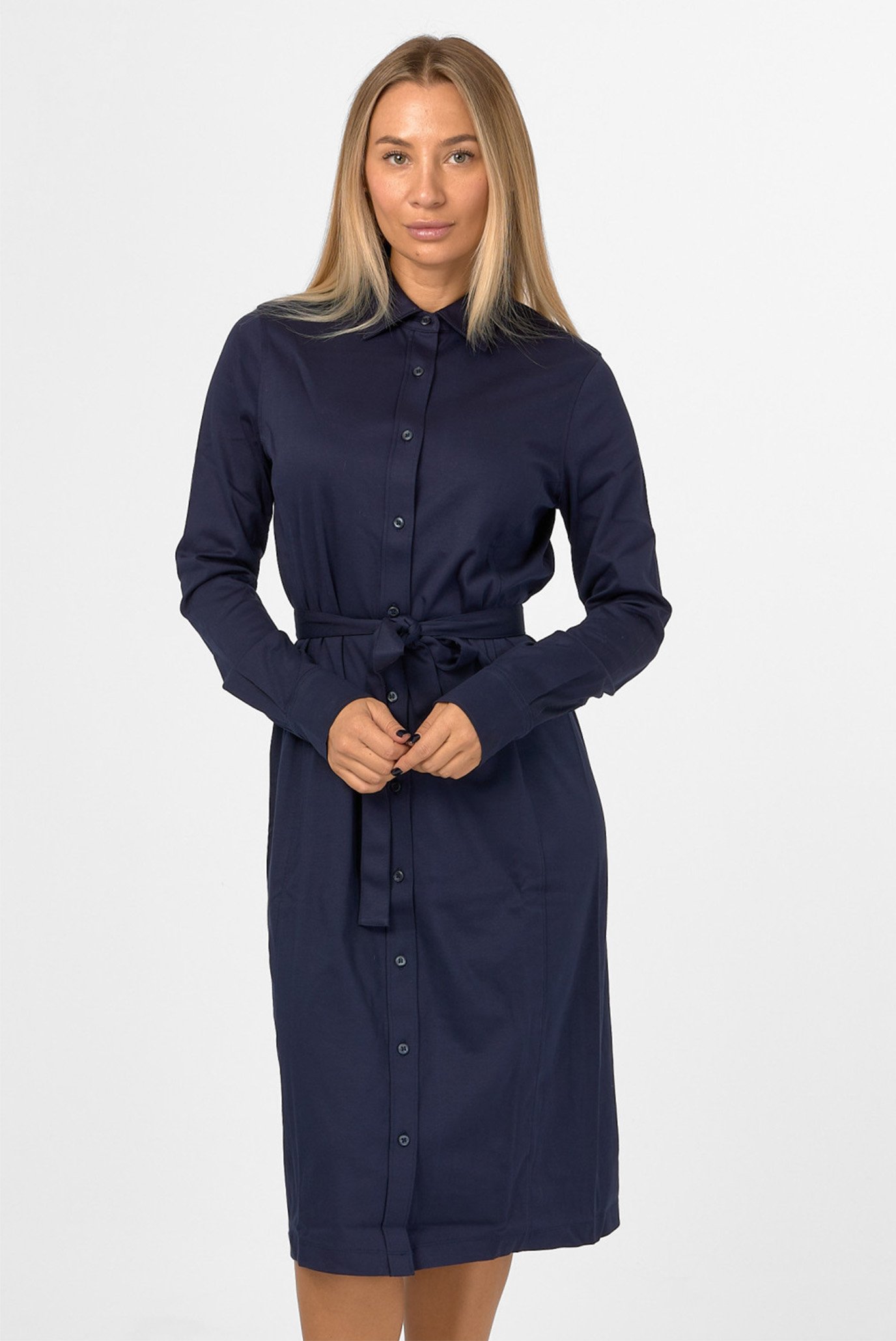 Платье MERCERIZED COTTON SHIRT DRESS 1