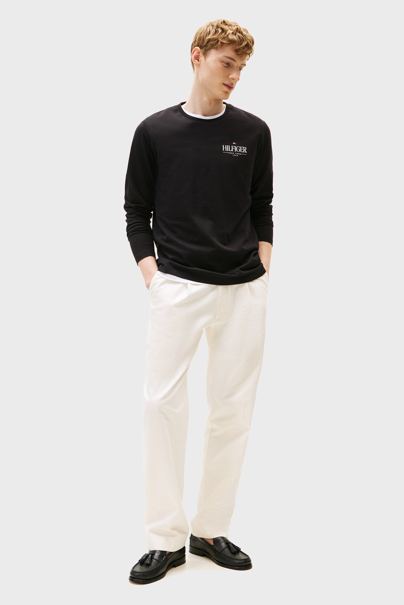 Лонгслив/HILFIGER STACK LS TEE 2