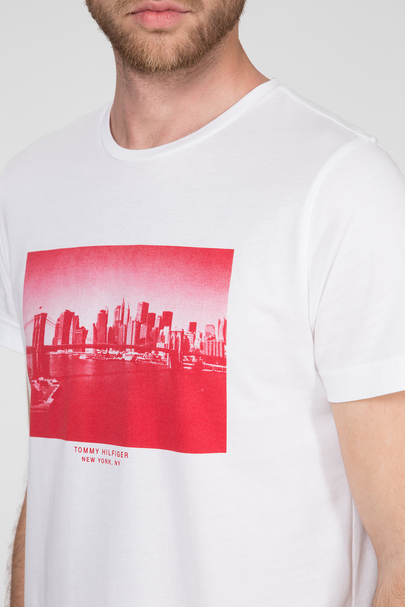 Мужская белая футболка SKYLINE PHOTO PRINT 9